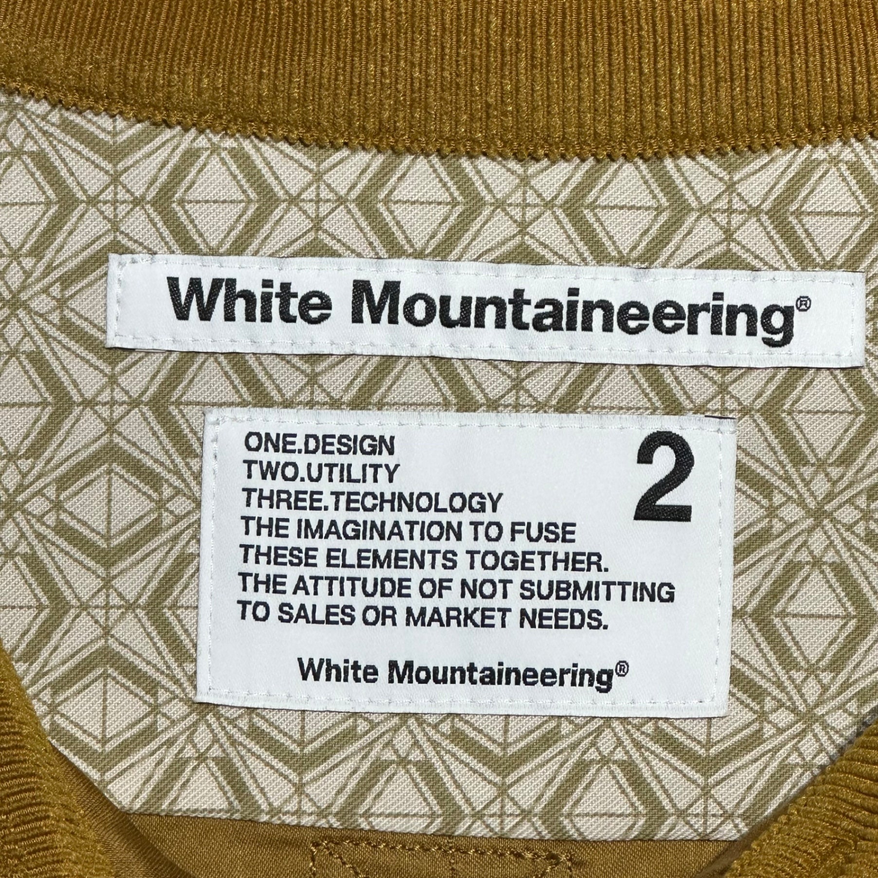 White Mountaineering(ホワイトマウンテニアリング) 20AW MIXED FABRIC HUNTING SHIRT 異素材 ハンティング シャツ WM2073101 2 ブラウン 長袖 コーデュロイ