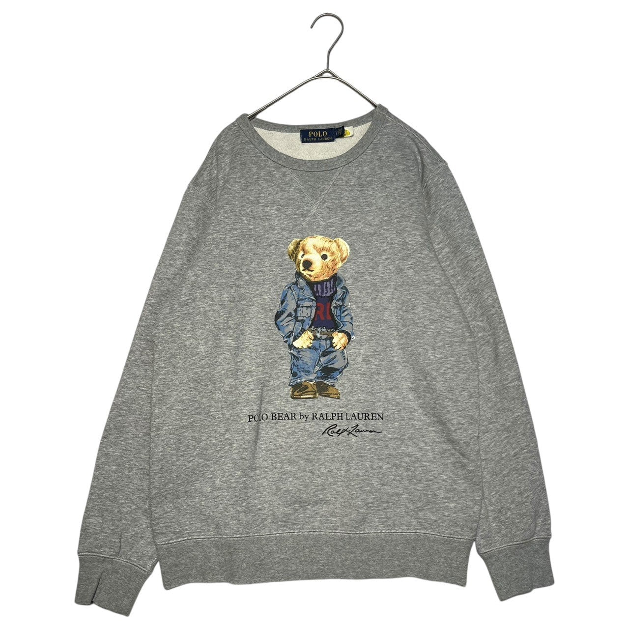 POLO RALPH LAUREN(ポロラルフローレン) Denim Setup Style Polo Bear Sweatshirt デニム セットアップ スタイル ポロベア スウェット シャツ 0200011586 S グレー