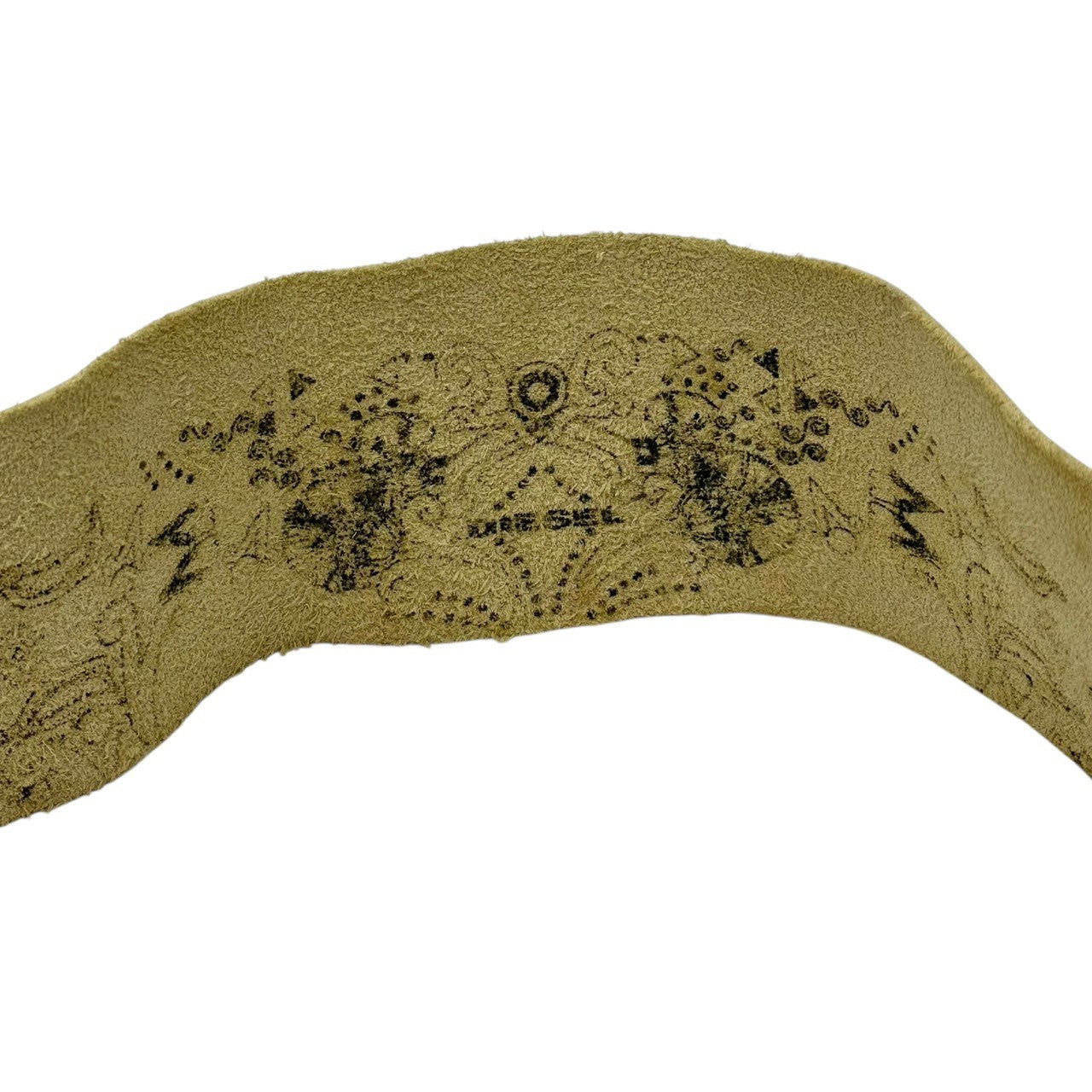 DIESEL(ディーゼル) 00's Ethnic buckle leather belt エスニック 民族調 バックル レザー ベルト Y2K アイボリー