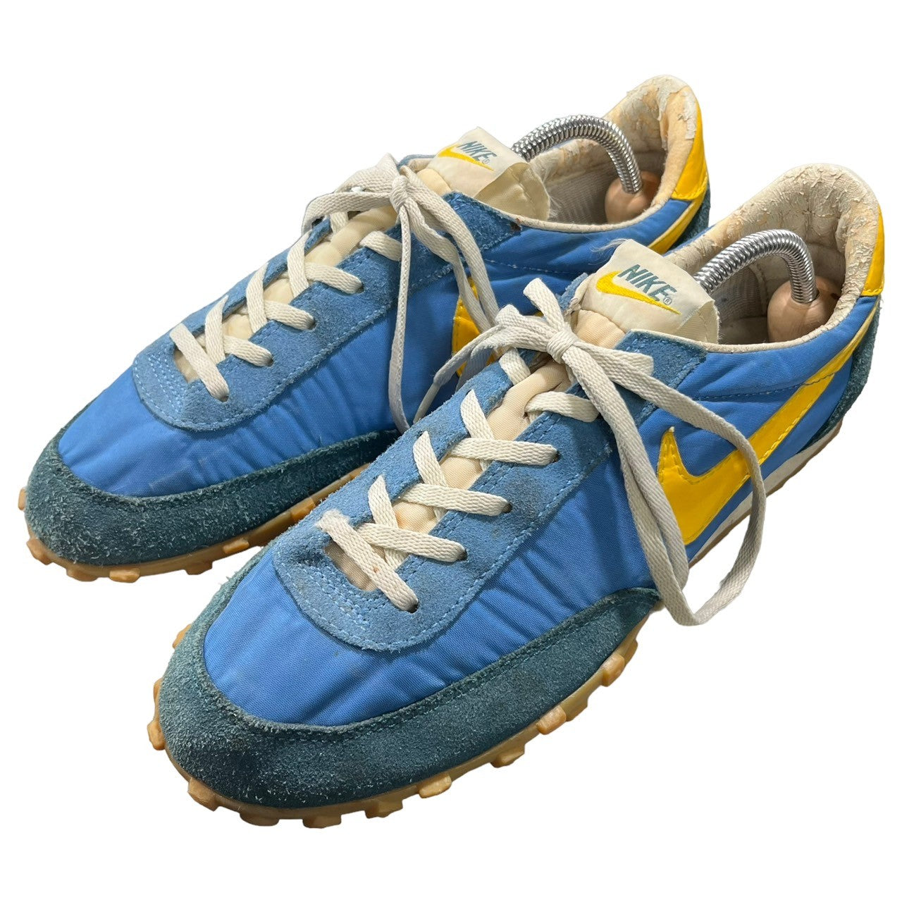 JUNYA WATANABE CdG MAN × NIKE(ジュンヤワタナベコムデギャルソンマン × ナイキ) 02's WAFFLE RACER ワッフルレーサー 306695-471 27cm ブルー×イエロー ローカット スニーカー 2002年 ヴィンテージ 00’s