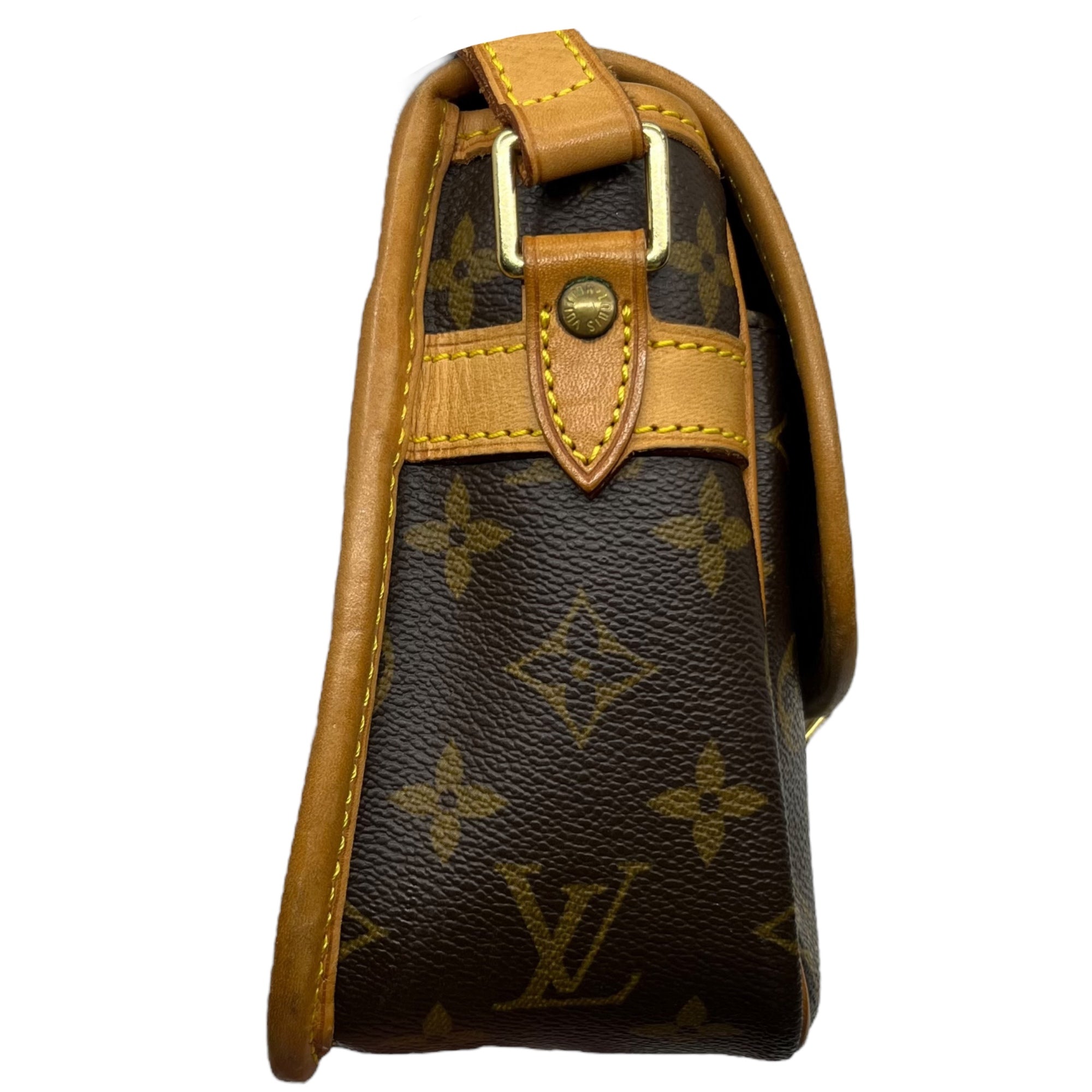 LOUIS VUITTON(ルイヴィトン) 00's Vintage sologne flap shoulder bag ヴィンテージ ソローニュ フラップ ショルダー バッグ 04年製 M42250 ブラウン 製造番号:SL0044