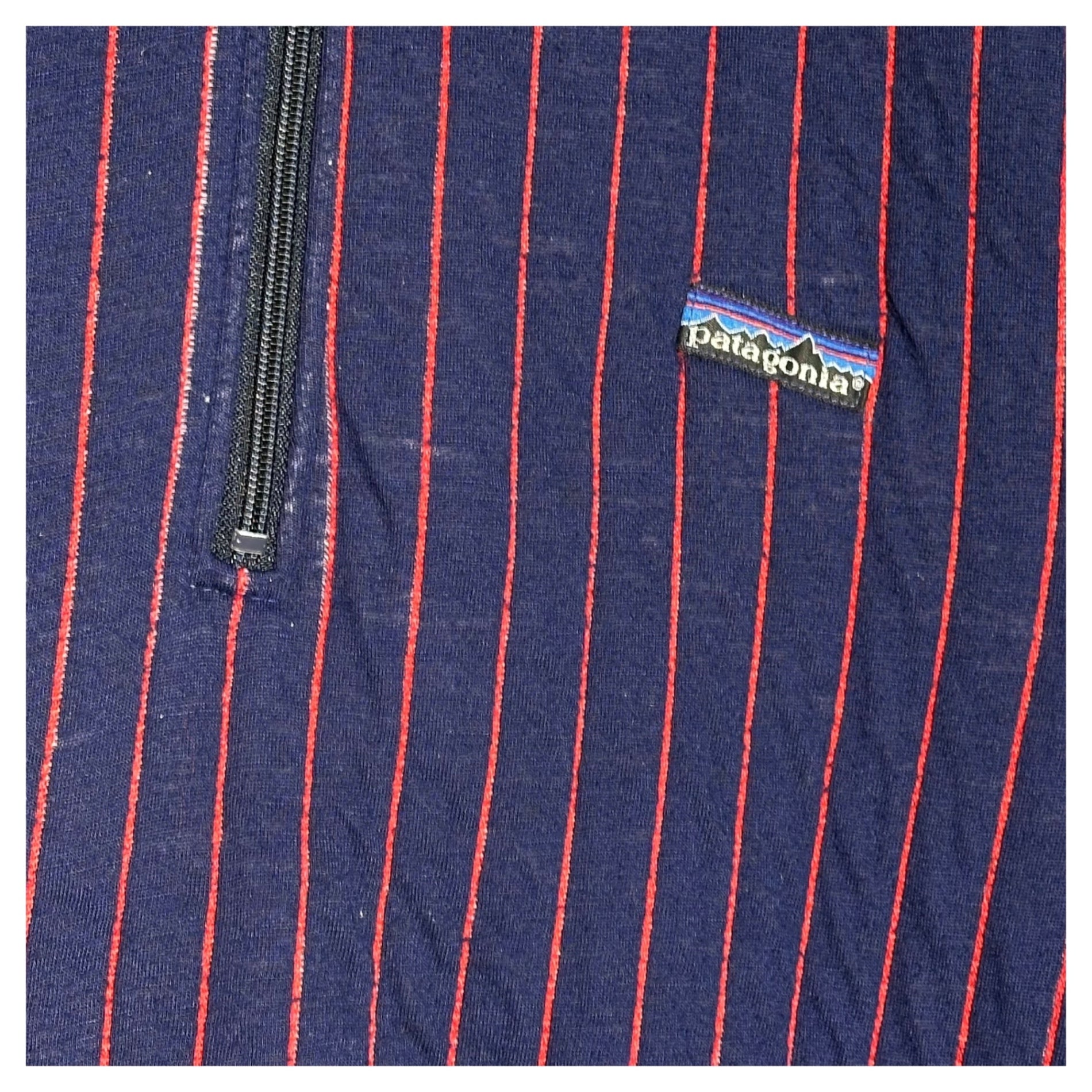 Patagonia(パタゴニア) 80's Quilt Again Half Zip Pullover キルト アゲイン ハーフジップ プルオーバー XL ネイビー×レッド 80年代 ヴィンテージ ジャケット