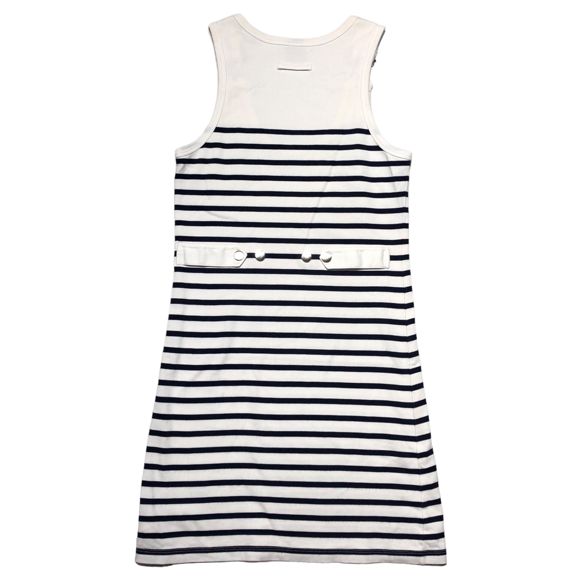 Jean Paul GAULTIER matelot(ジャンポールゴルチエ) マリン ボーダー ノースリーブ タイト ワンピース サロペット OPGB-NM1-1008 M ホワイト×ネイビー