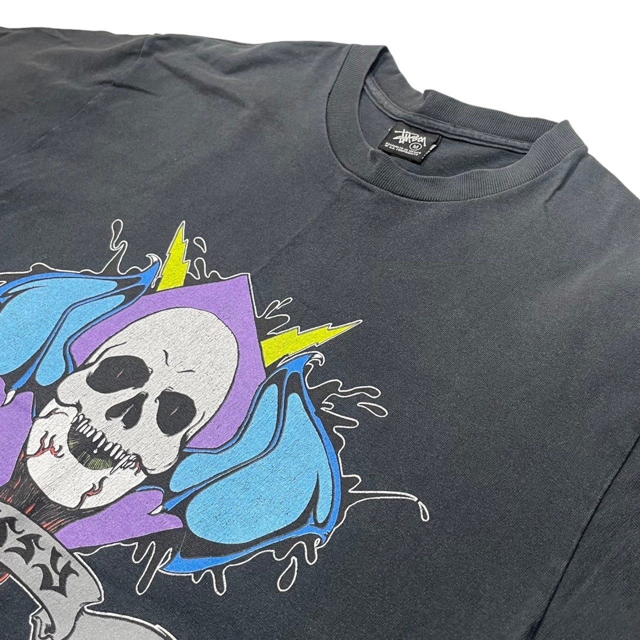 STUSSY(ステューシー) 00's bat skull Tシャツ バット スカル SIZE M ブラック OLD STUSSY