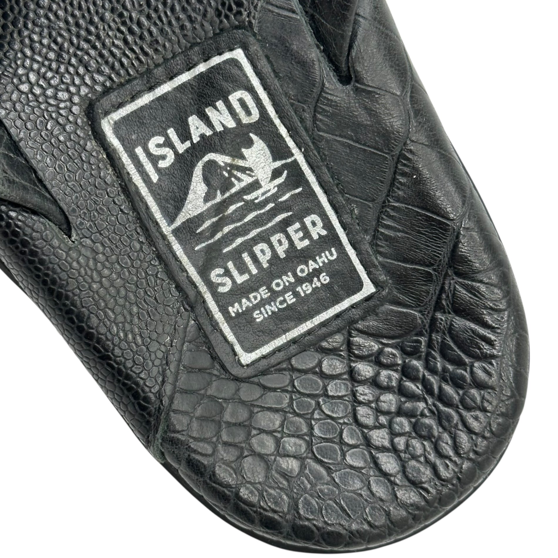 NEIGHBORHOOD×ISLAND SLIPPER(ネイバーフッド×アイランドスリッパ) 23SS NH X ISLAND SLIPPER.LEATHER SANDAL レザー サンダル 231GSISN-FW01 27cm ブラック コラボ