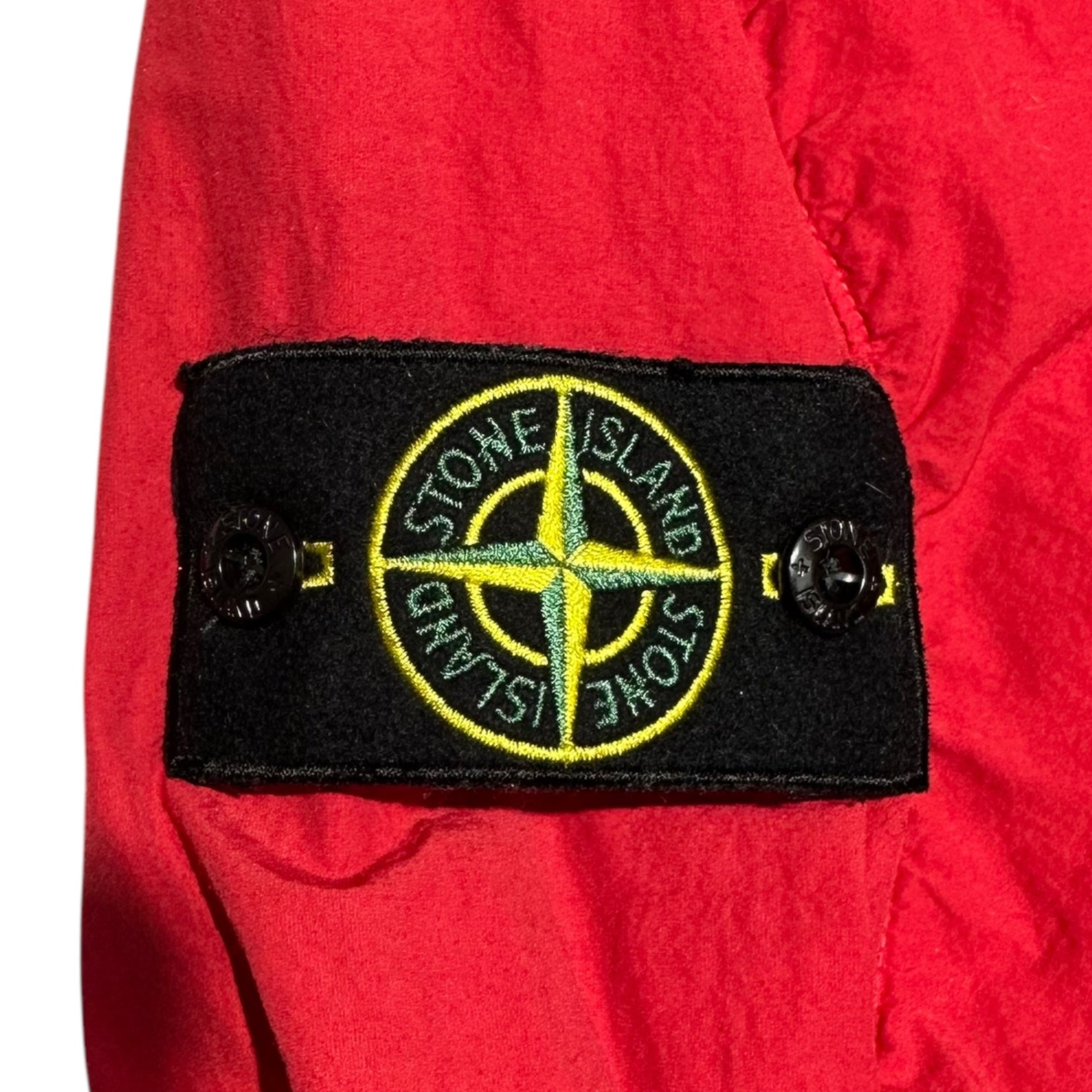 STONE ISLAND(ストーンアイランド) 22AW Smock Pocket Hooded Overshirt スモック ポケット フーデッド オーバー シャツ 771510403 L レッド アノラック パーカー ジャケット