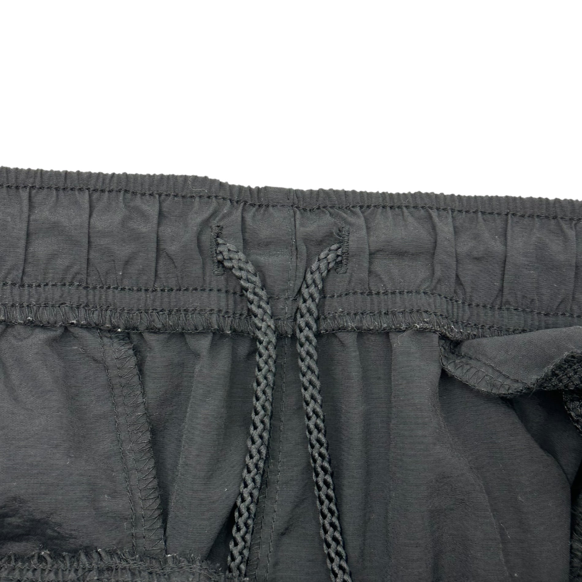 etabirp(エタヴァープ) REVERSE ETAVIRP NYLON PANTS ロゴ 刺繍 ナイロン ジョガー パンツ L ブラック UNITED ATHLEボディ