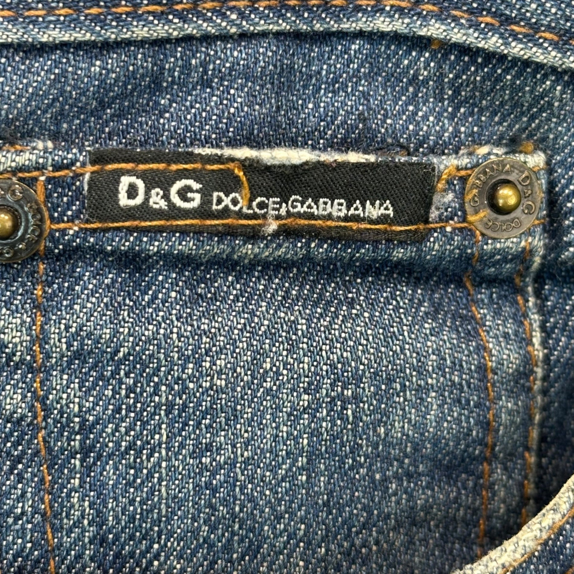 D&G(ディー&ジードルガバドルチェ&ガッバーナ) Distressed Denim Pants ダメージ加工 デストロイ デニム パンツ 34 インディゴ