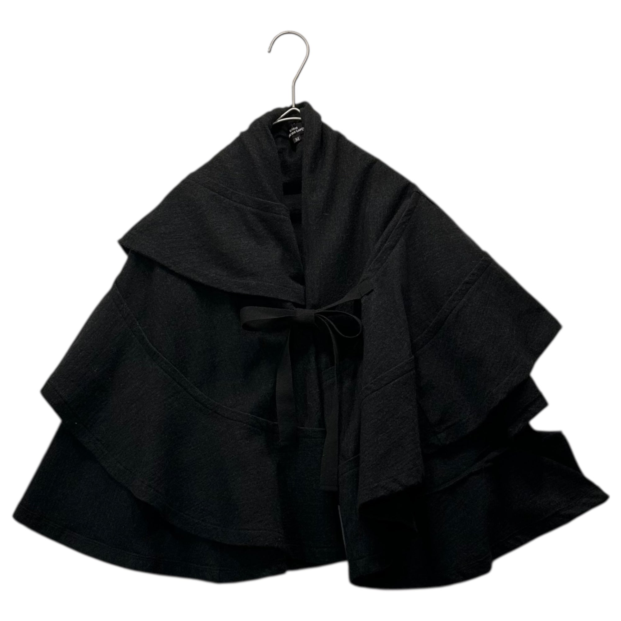 tricot COMME des GARCONS(トリココムデギャルソン) 10AW Wool Cashmere Big Collar Bolero Cardigan ウール カシミヤ ビッグカラー ボレロ カーディガン TF-T002 M ブラック(少々灰色がかっています) AD2010