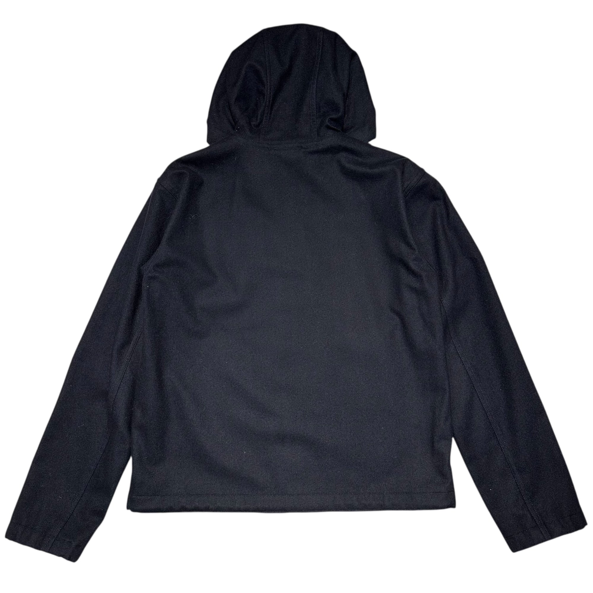 JIL SANDER(ジルサンダー) 15AW Wool Light Melton Hooded Jacket ウール ライト メルトン フーデッド ジャケット 46(S) ブラック