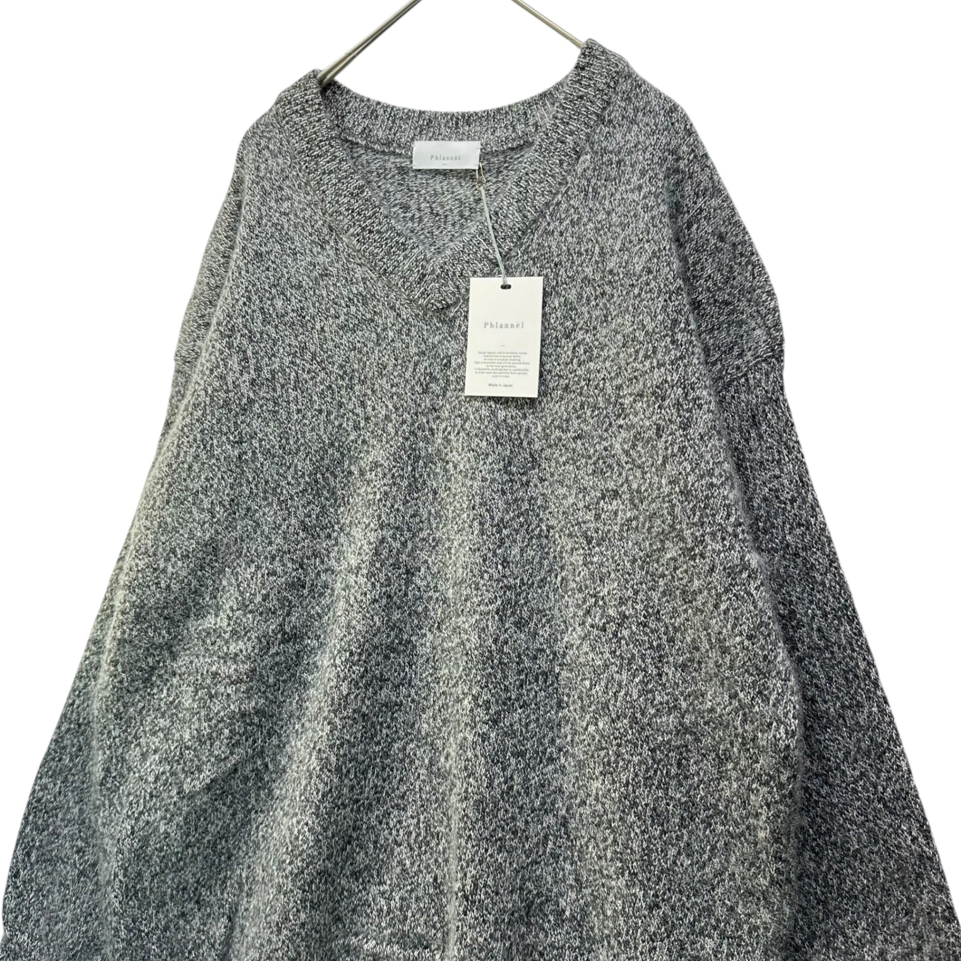 Phlannel(フランネル) Wool Yak V-neck Knit ウール ヤク Vネック ニット BBZ2022305A0004 3 グレー