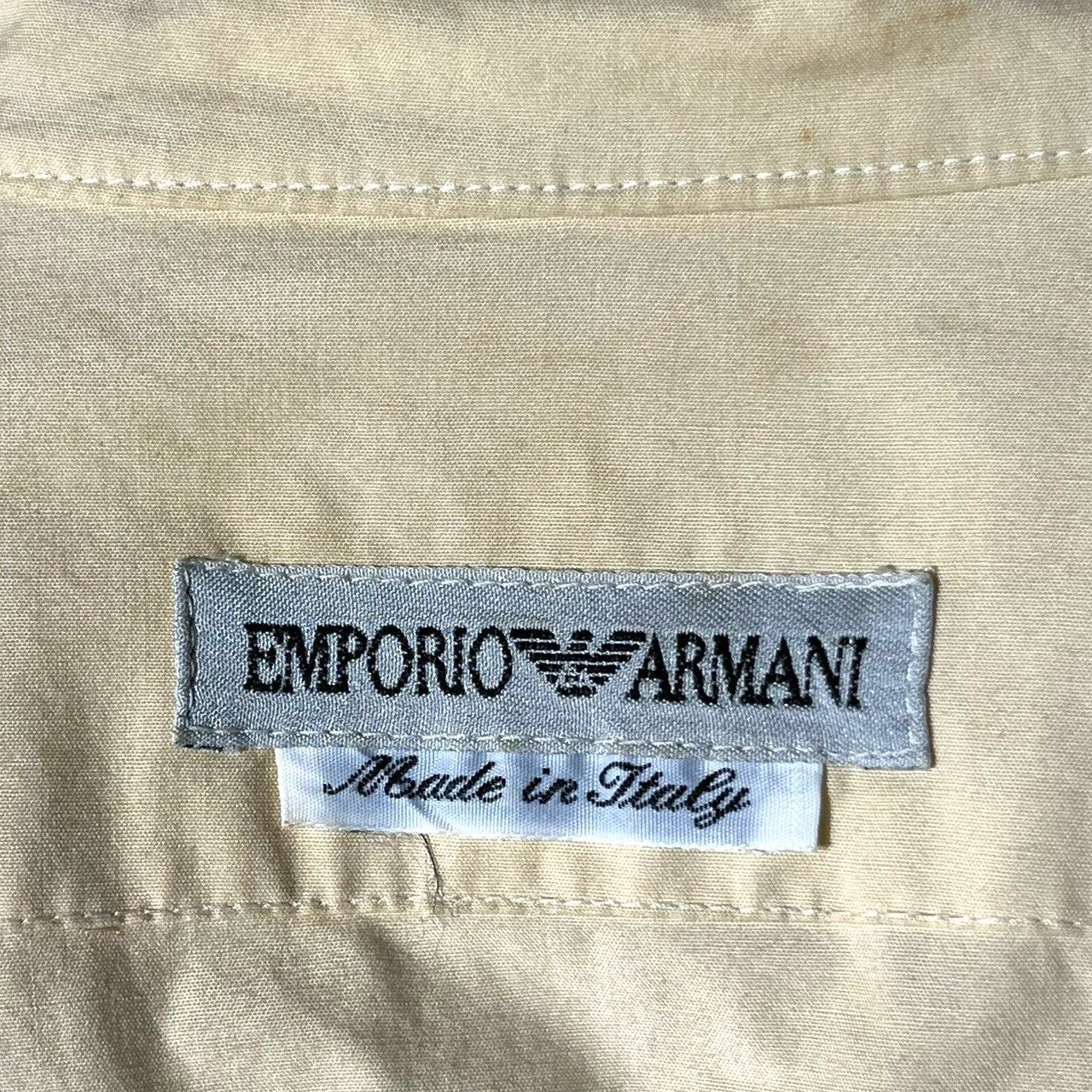 EMPORIO ARMANI(エンポリオアルマーニ) 80~90's vintage stand collar half sleeve jacket ヴィンテージ スタンドカラー ハーフスリーブ ジャケット 48(M) アイボリー