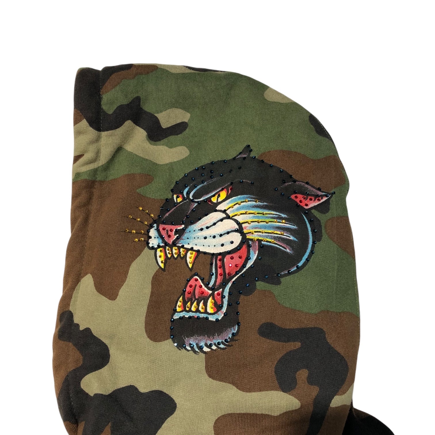 SUPREME(シュプリーム) 21SS Panther Zip Up Hooded Sweatshirt パンサー ジップ アップ パーカー M カーキ カモフラ フーディ スウェットシャツ