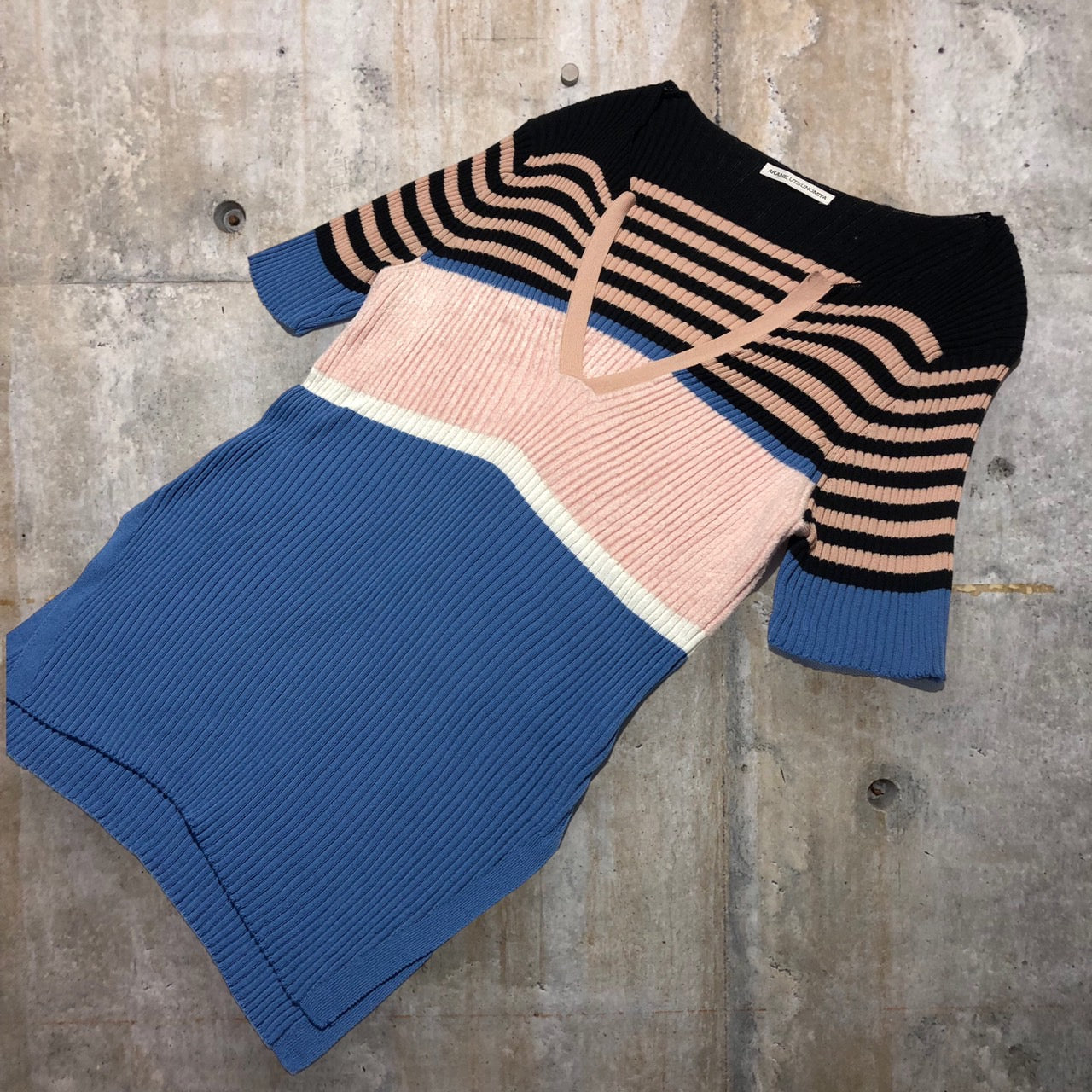 AKANE UTSUNOMIYA(アカネウツノミヤ) リブカットソー SAI-FK31-1006 FREE ブルー