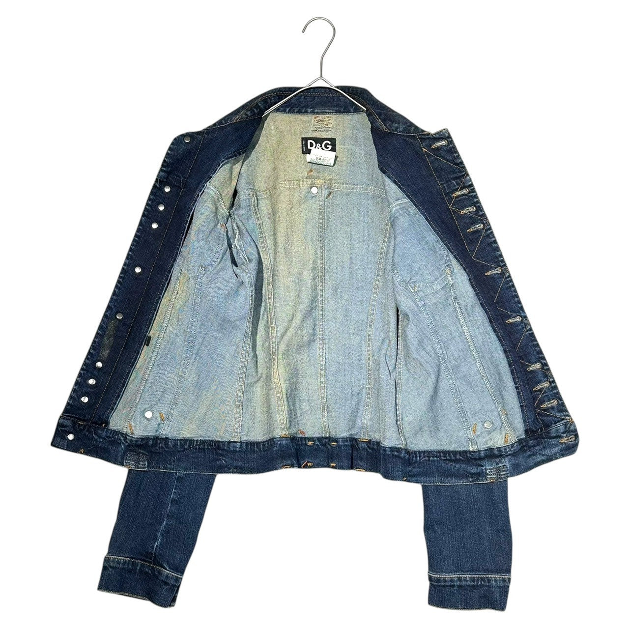 D&G(ディー&ジードルガバドルチェ&ガッバーナ) Chest Logo Stretch Denim Jacket 胸ロゴ ストレッチ デニム ジャケット S インディゴ
