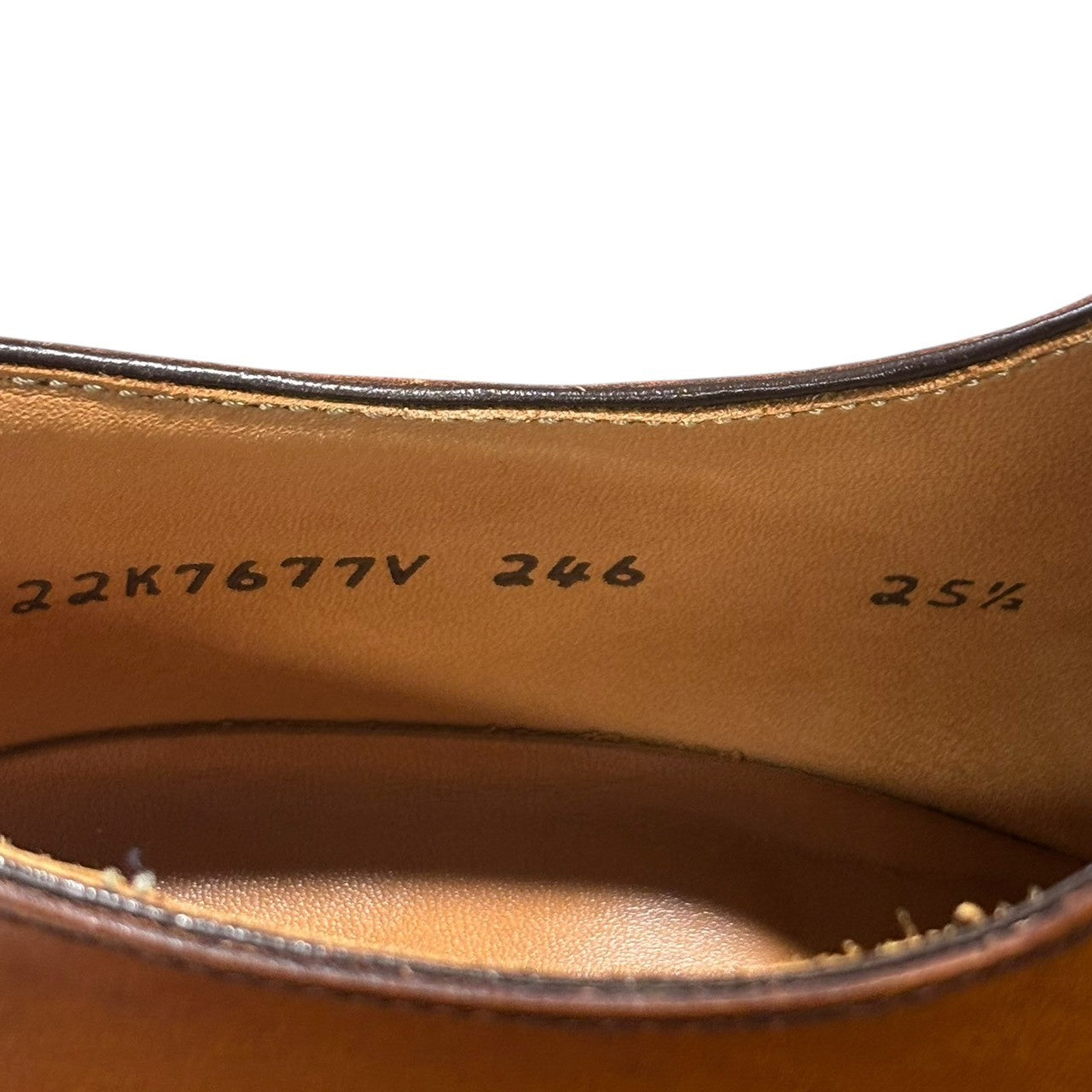 REGAL(リーガル) JAPAN made worth collection Straight-Tip Medallion Leather Shoes ストレートチップ メダリオン レザー シューズ V246 FS 25.5cm ライトブラウン ドレス 内羽 シューキーパー付