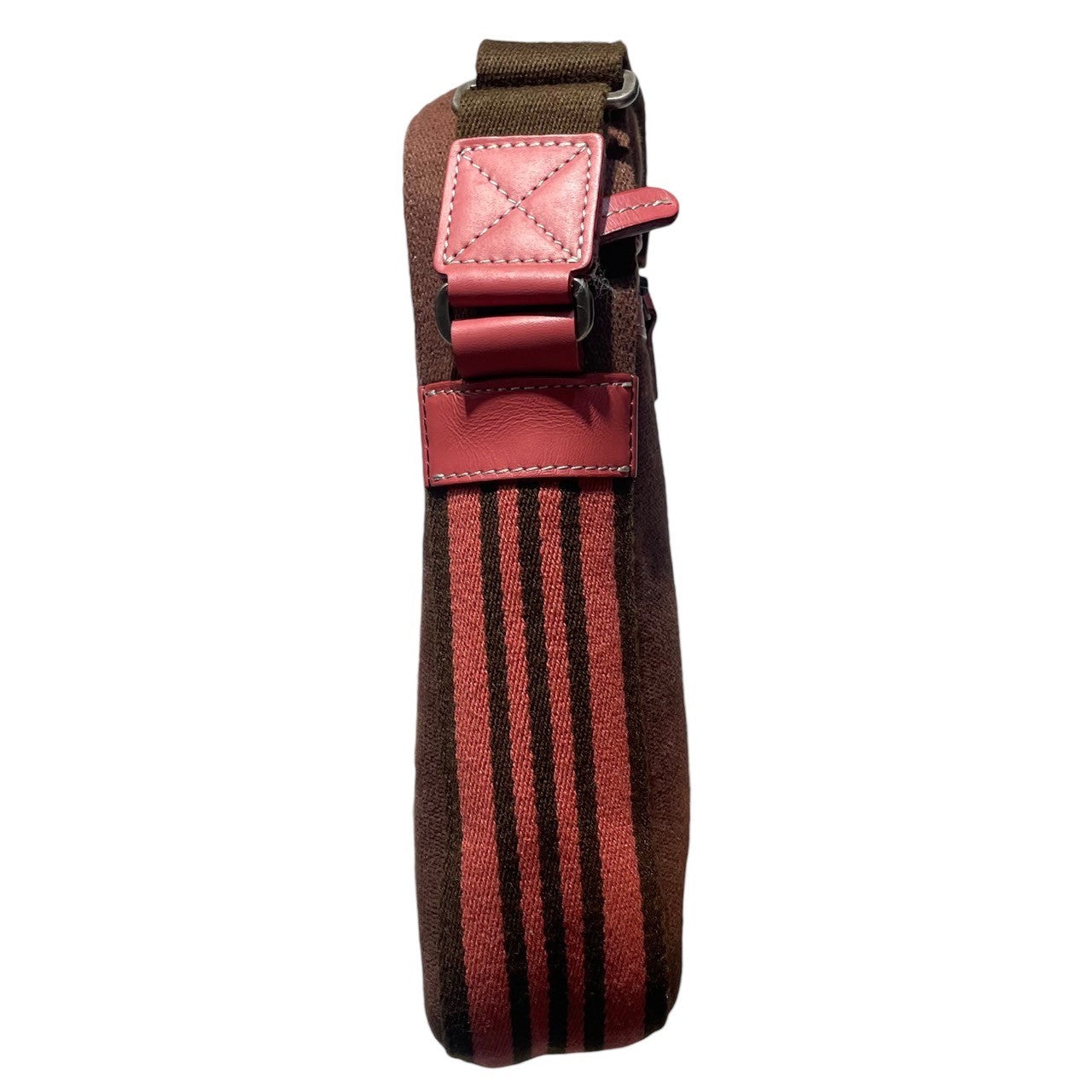 BURBERRY BLUE LABEL(バーバリーブルーレーベル) One point logo canvas shoulder bag ワンポイント ロゴ キャンバス ショルダー バッグ ZA446-811-50 ブラウン×ピンク ホース