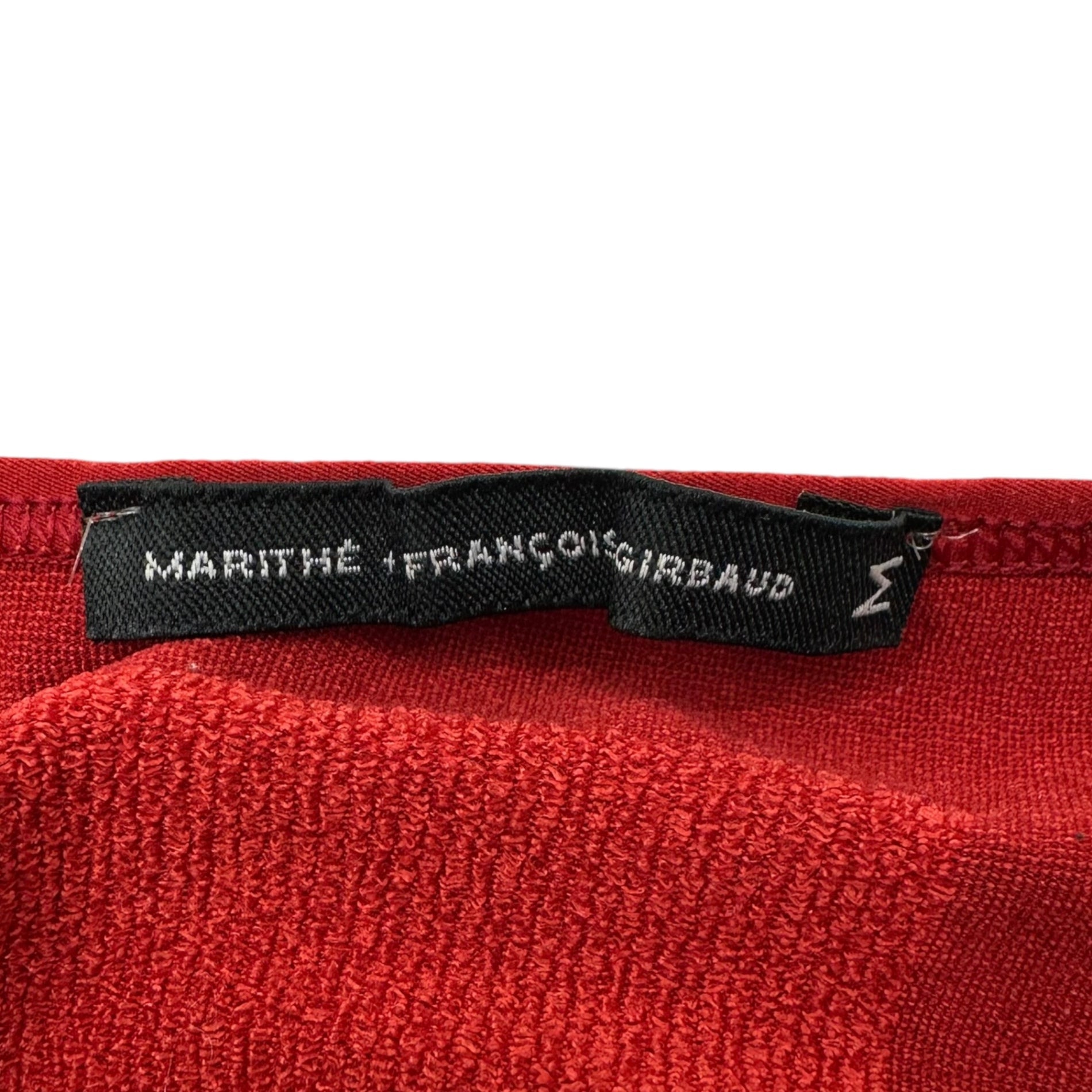 MARITHE FRANCOIS GIRBAUD(マリテフランソワジルボー) 00's Stretch long-sleeved cut and sewn ストレッチ 長袖 カットソー F7-6096 M レッド
