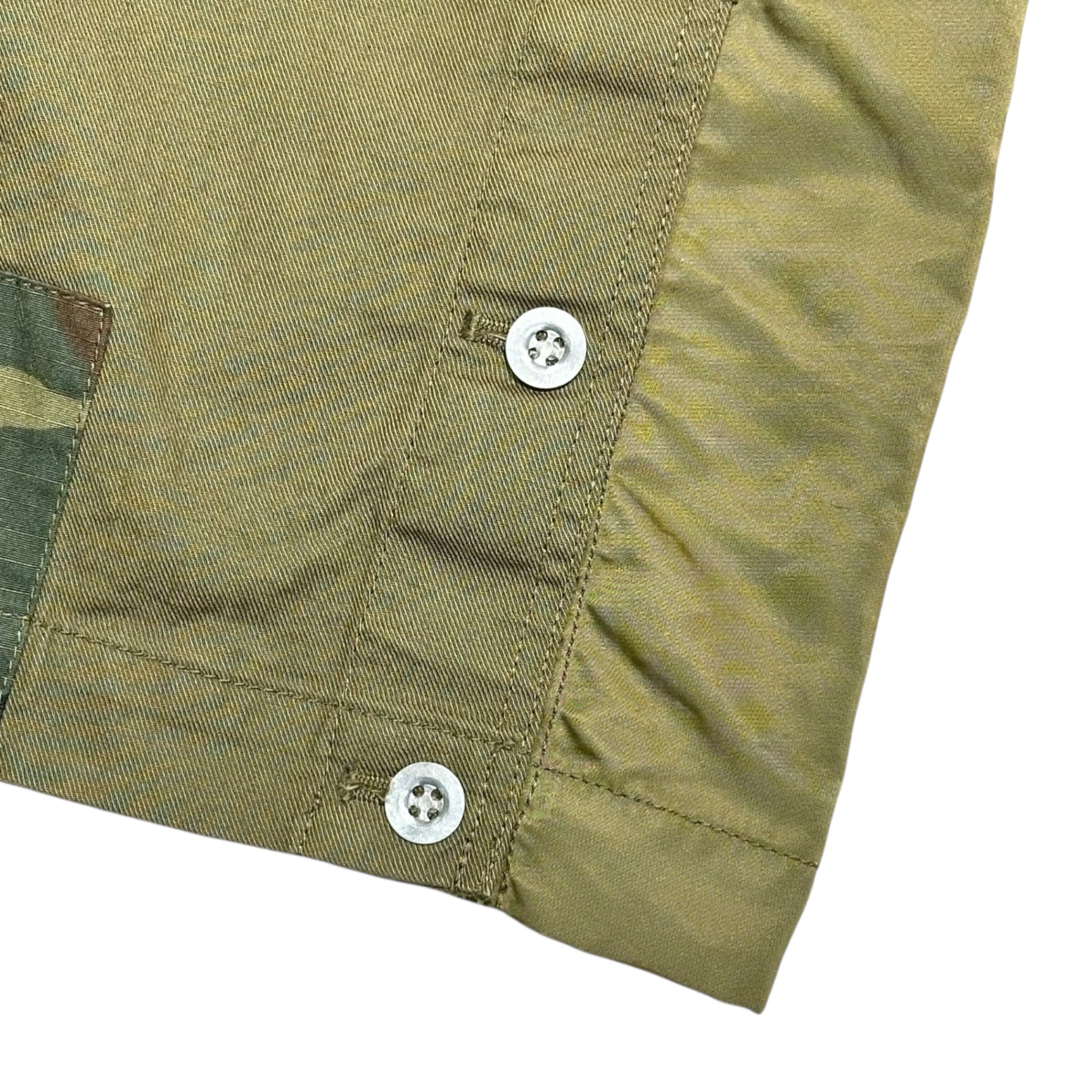 COMME des GARCONS HOMME(コムデギャルソンオム) 25SS Cotton Oxford Multi Fabric Khaki/mix Jacket コットン オックスフォード 異素材 カーキ ミックス ジャケット ノーカラー HO-J017 M カーキ AD2024 参考定価97,900円(税込)