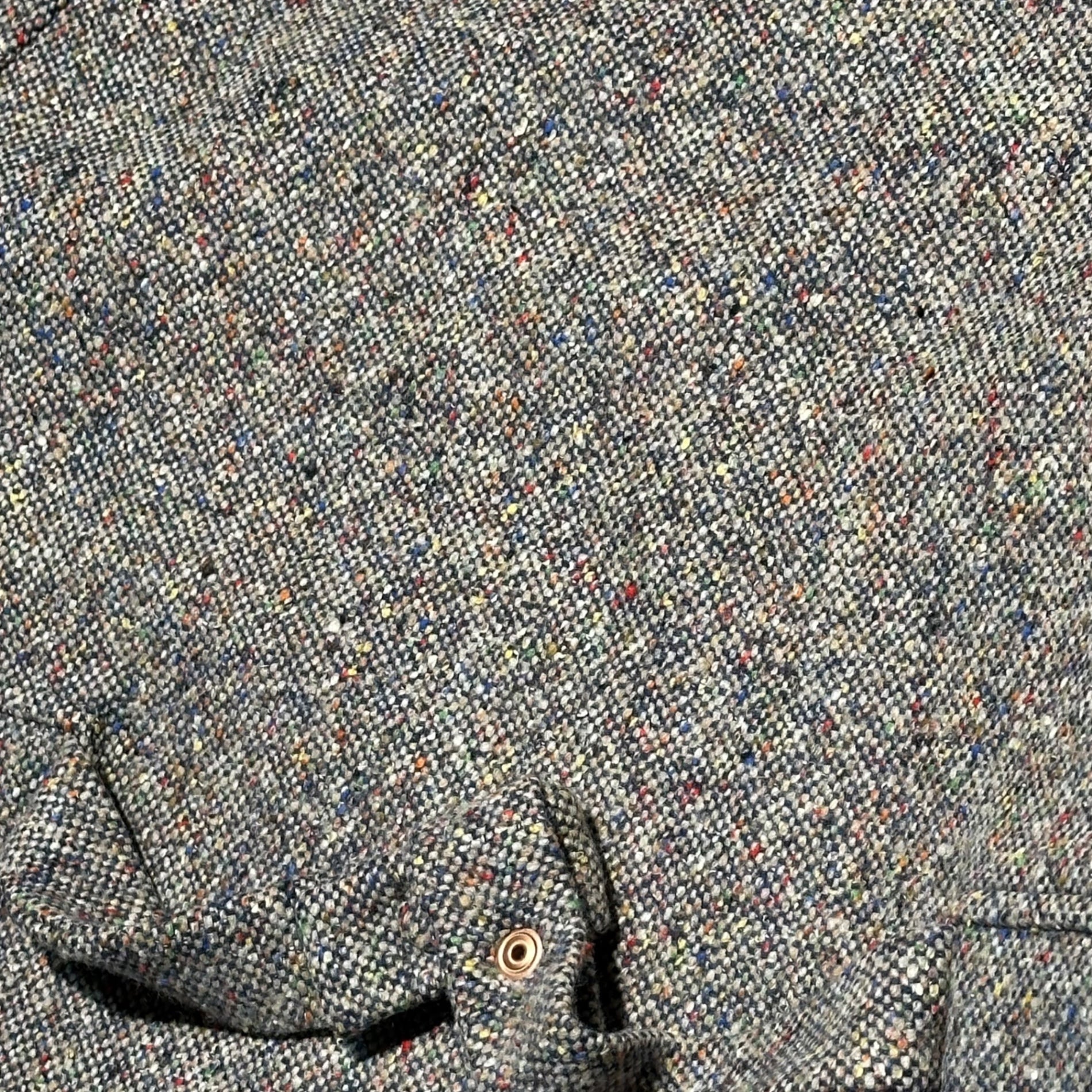 VERONIQUE BRANQUINHO(ヴェロニクブランキーノ) Archives Diagonal Zip Mixed Wool Tweed High-Neck Jacket アーカイブ 斜めジップ ミックスウール ツイード ハイネック ジャケット 0013490 VPF505A 42(L程度) グレー