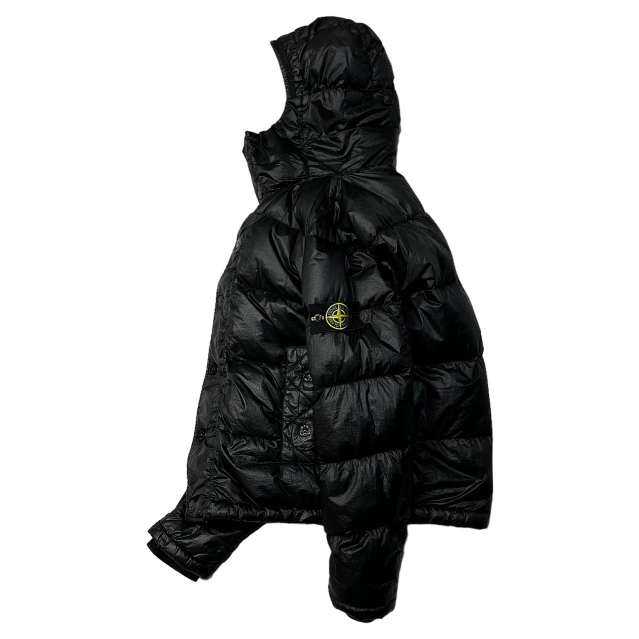 STONE ISLAND(ストーンアイランド) 00's GARMENT DYED DOWN/ガーメントダイナイロンダウンジャケット/フーデット/フード 551542124 M ブラック