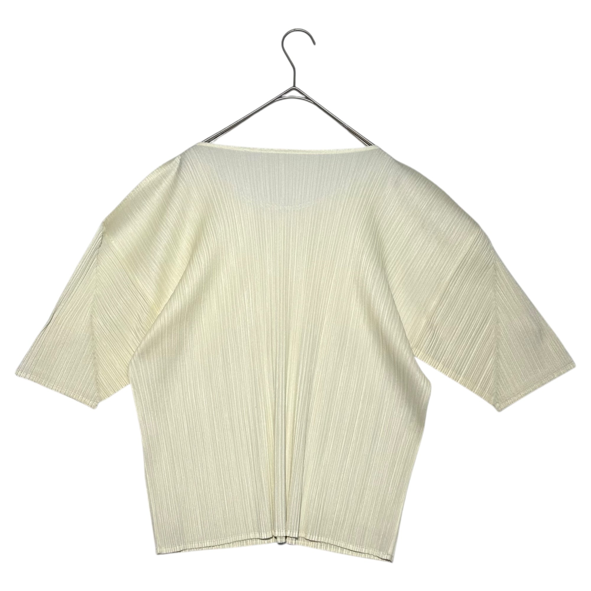 PLEATS PLEASE(プリーツプリーズ) S/Sプリーツカットソー 表記なし(Lサイズ程度) アイボリー