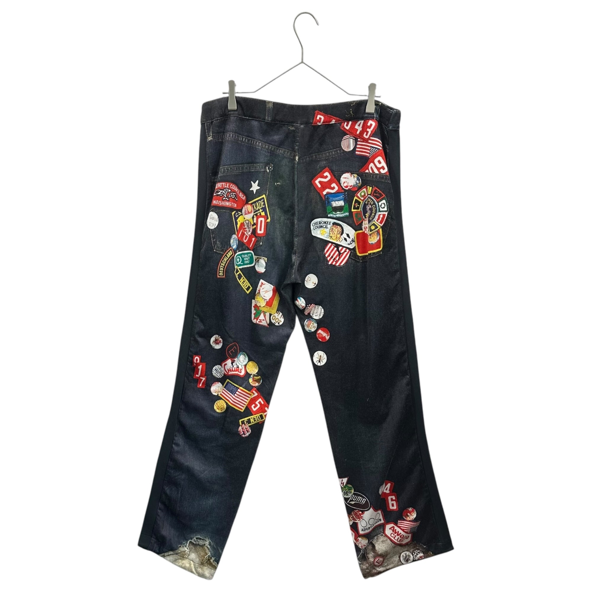 PUMA by MIHARA YASUHIRO(プーマバイミハラヤスヒロ) Patch Denim Heat Transfer Sweatpants ワッペン デニム 転写 スウェット パンツ 544023 L ネイビー