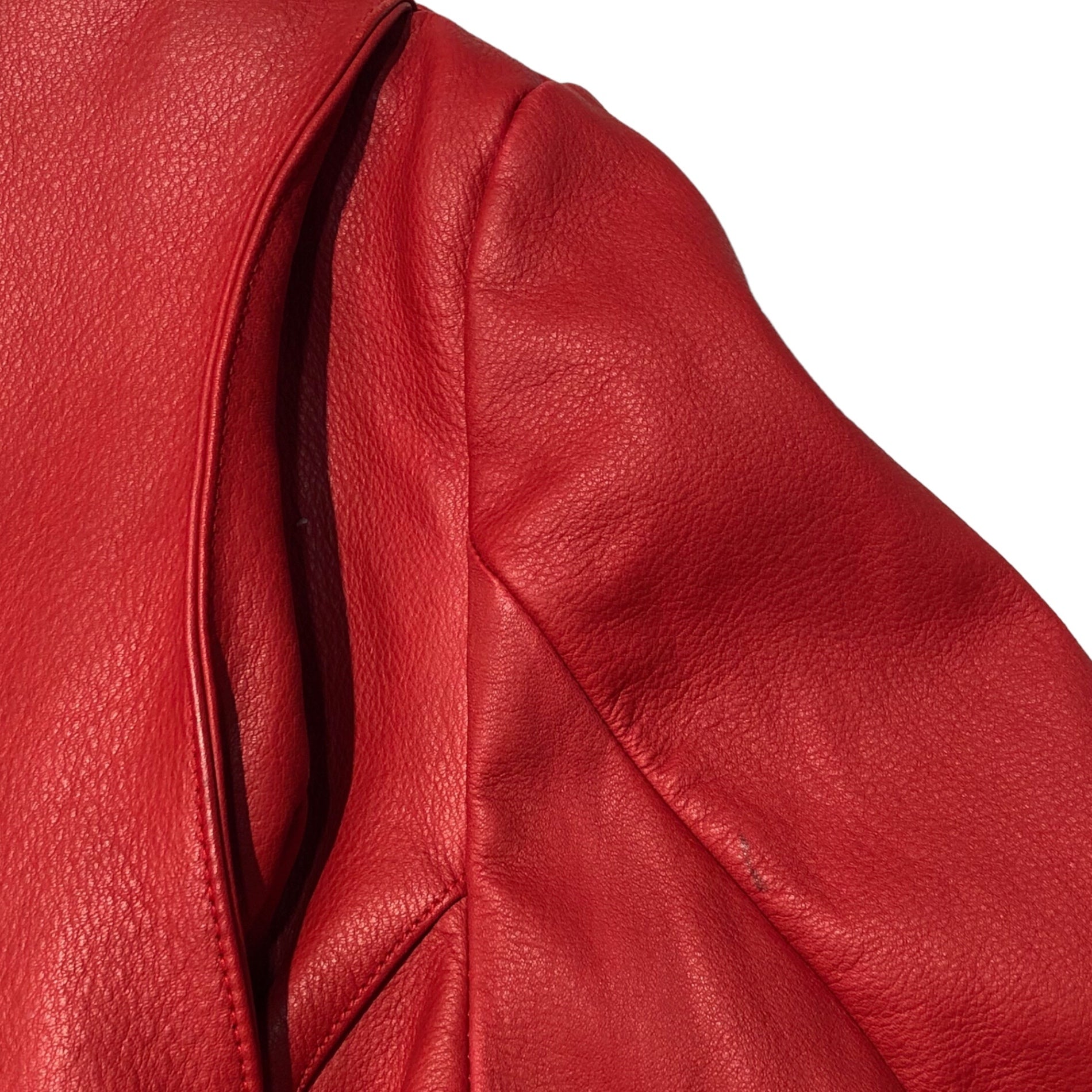 5351pour les hommes(ゴーサンゴーイチプールオム) single rider jacket シングル ライダース ジャケット 0240092025 L レッド レザー ダブルジップ