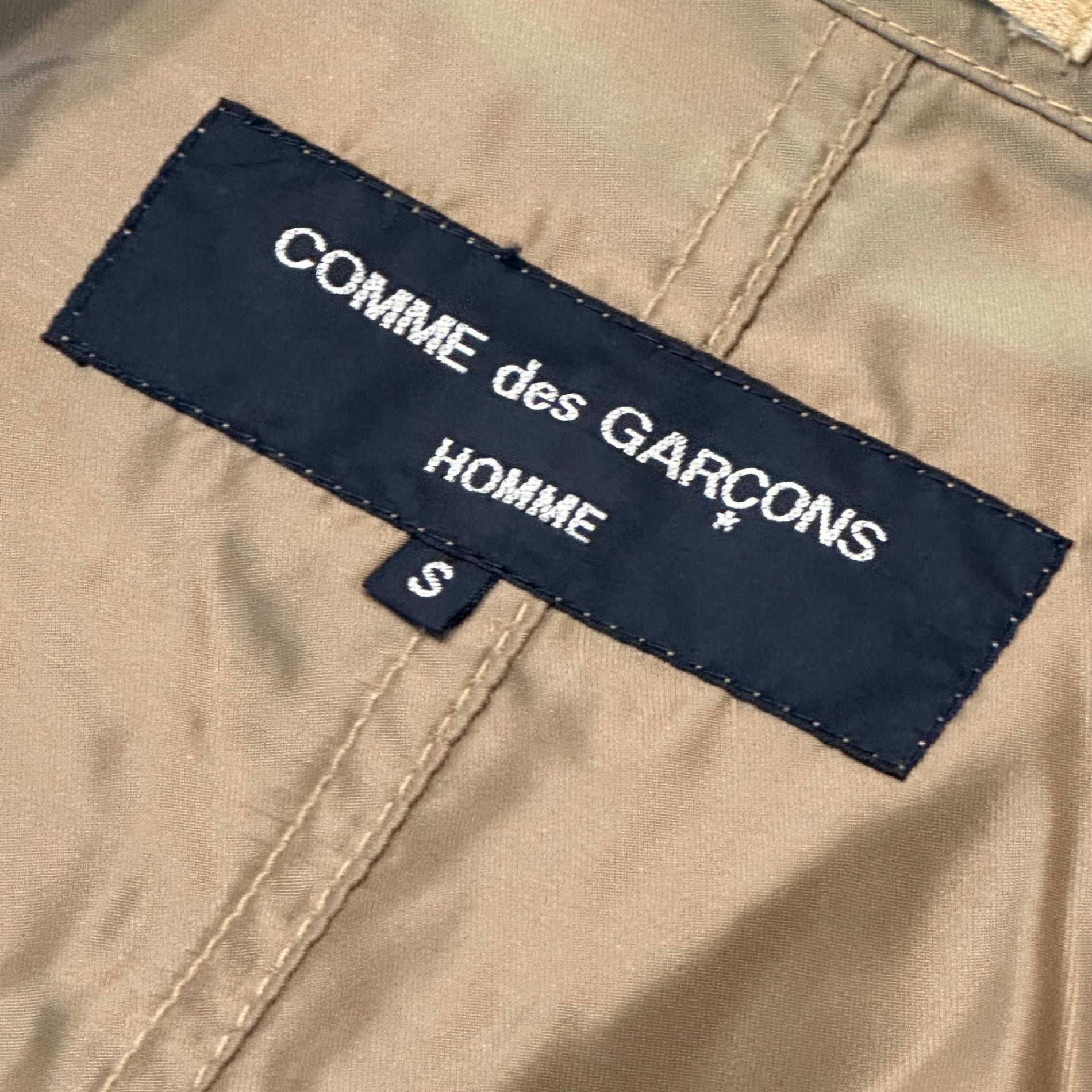 COMME des GARCONS HOMME(コムデギャルソンオム) 04SS Inside-Out Cotton Twill Tailored Jacket インサイドアウト コットン ツイル テーラード ジャケット HM-J002 S ベージュ AD2003