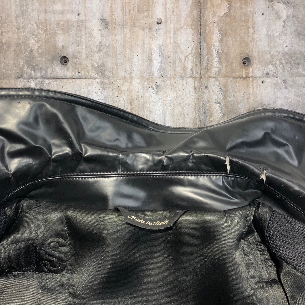 VERSACE(ヴェルサーチ) 90'sライダースブルゾン 52(XL程度) ブラック メタルジッパー