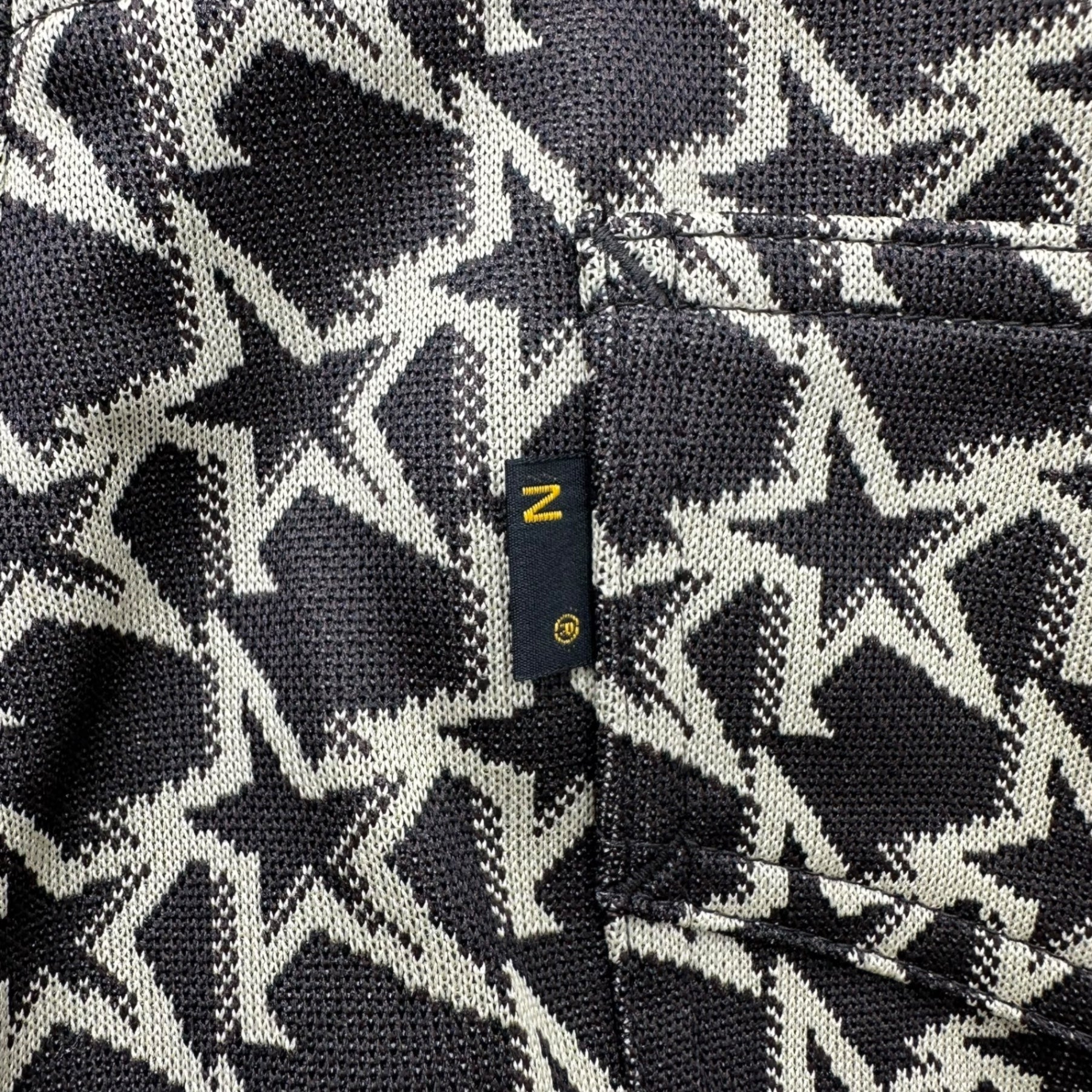 NEEDLES(ニードルズ) Boot Cut Jean - Poly Jacquard print STAR トラック パンツ ジャガード プリント スター LQ526 M ブラウン×ベージュ 星 ロゴ スラックス