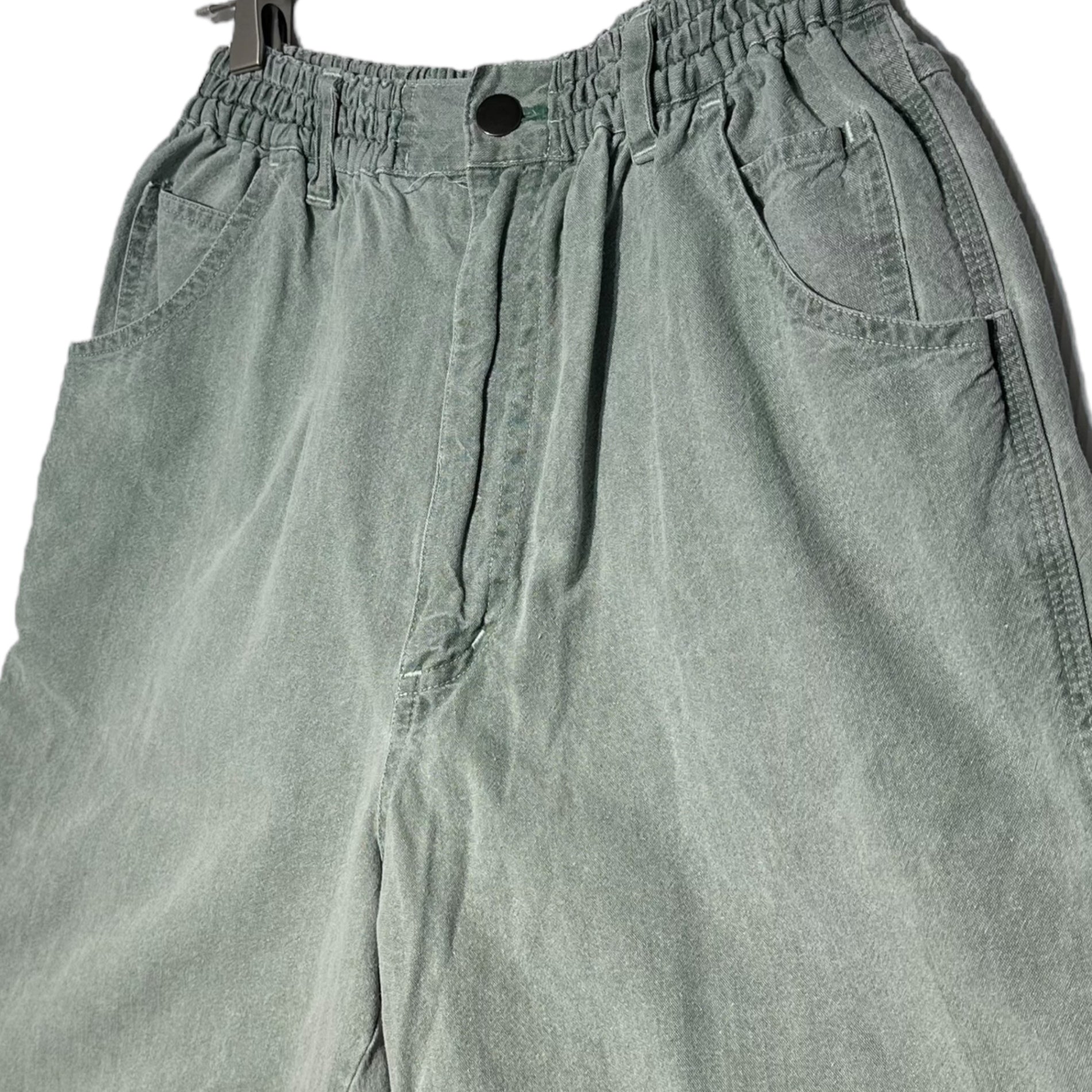 HAI SPORTING GEAR ISSEY MIYAKE(ハイスポルティングギア イッセイミヤケ) 80's Soft Denim Easy Half Pants 80年代 ソフト デニム イージー ハーフ パンツ S程度 ライトインディゴ