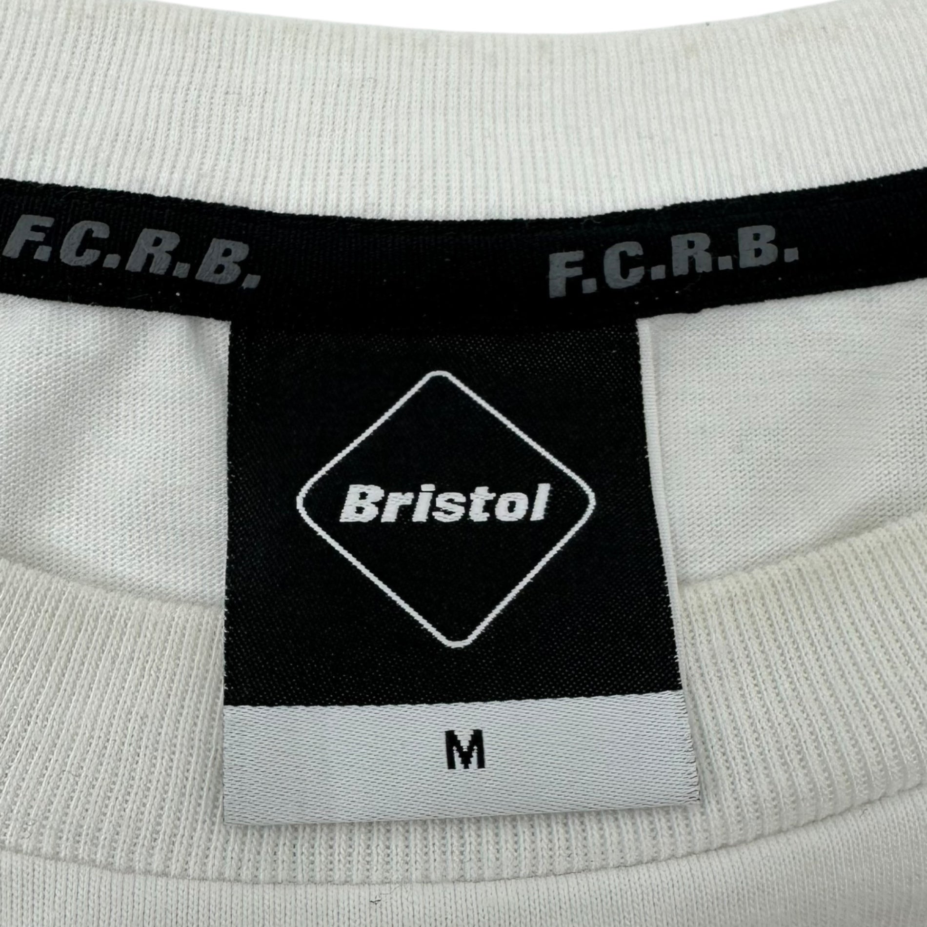 F.C.Real Bristol FCRB(エフシーレアルブリストル) S/S RELAX FIT BIG BRIS LOGO リラックス フィット ロゴ プリント 半袖 Tシャツ FCRB-220062 M ホワイト×ブラック