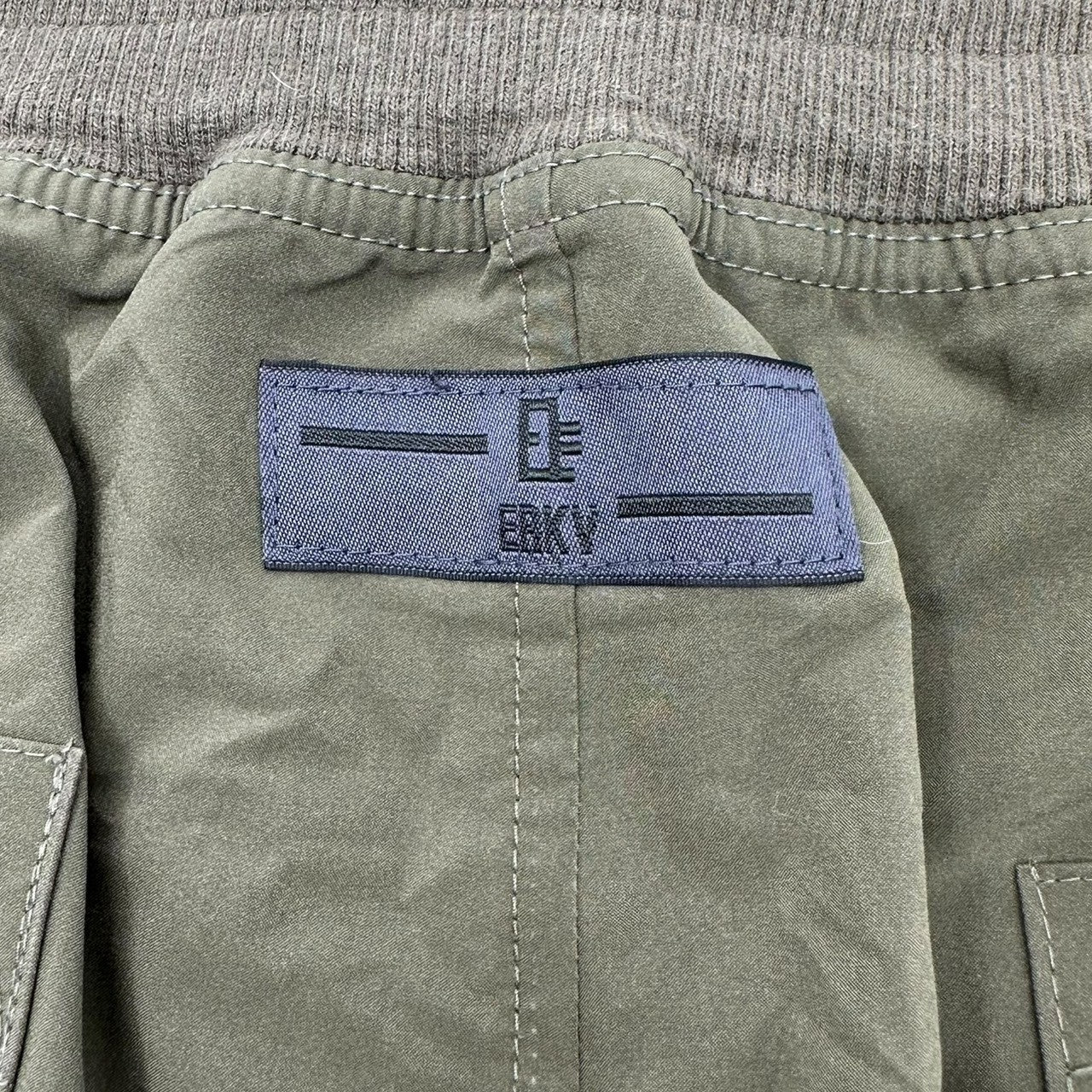 EURO KENVY(ユーロケンビー) Logo Embroidery Stretch Jogger Pants ロゴ 刺繍 ストレッチ ジョガー パンツ XL カーキ