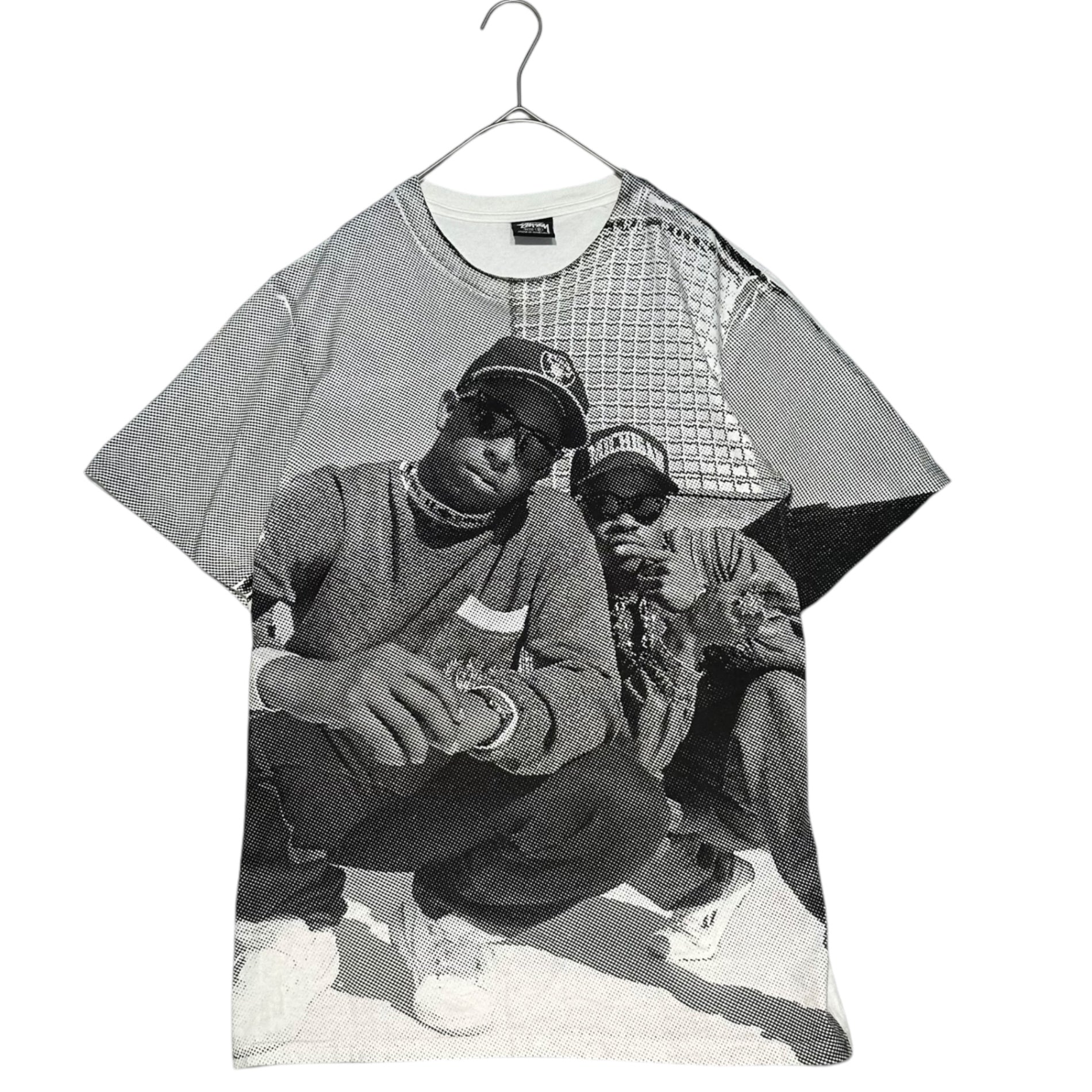 STUSSY(ステューシー) 23SS GANG STARR Tee ギャングスタ フォトプリント ロゴ Tシャツ S ホワイト コラボ