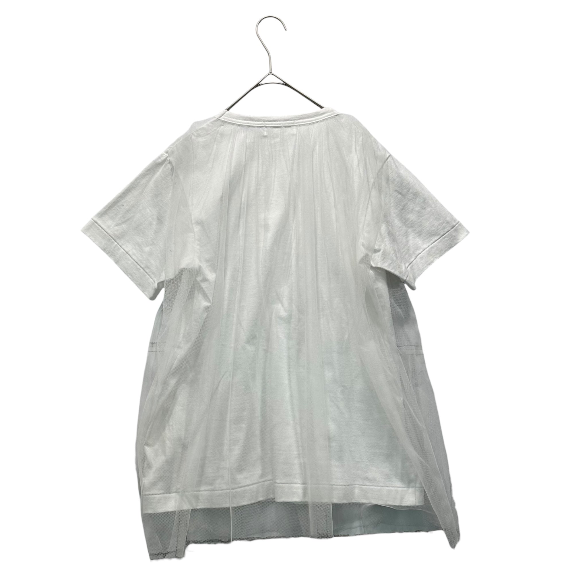 COMME des GARCONS GIRL(コムデギャルソンガール) 22SS Tulle Layered T-Shirt チュール レイヤード Tシャツ NI-T006 M ホワイト AD2021