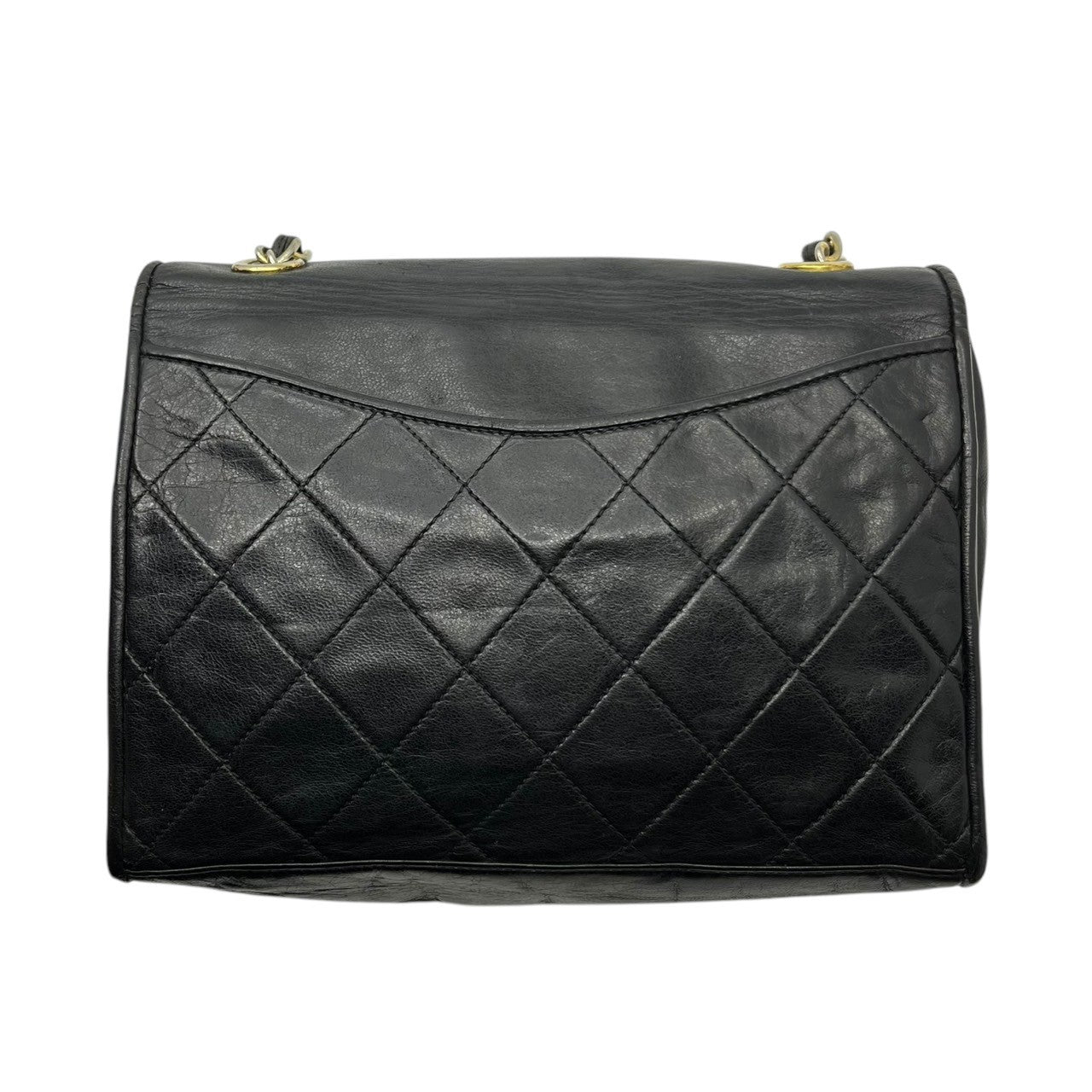 CHANEL(シャネル) 80's~90's Vintage Lambskin Matelasse Chain Shoulder Bag ヴィンテージ ラムスキン マトラッセ チェーン ショルダー バッグ ブラック シリアルアンバー:1****** 7桁 1989年~1991年製造 ココマーク