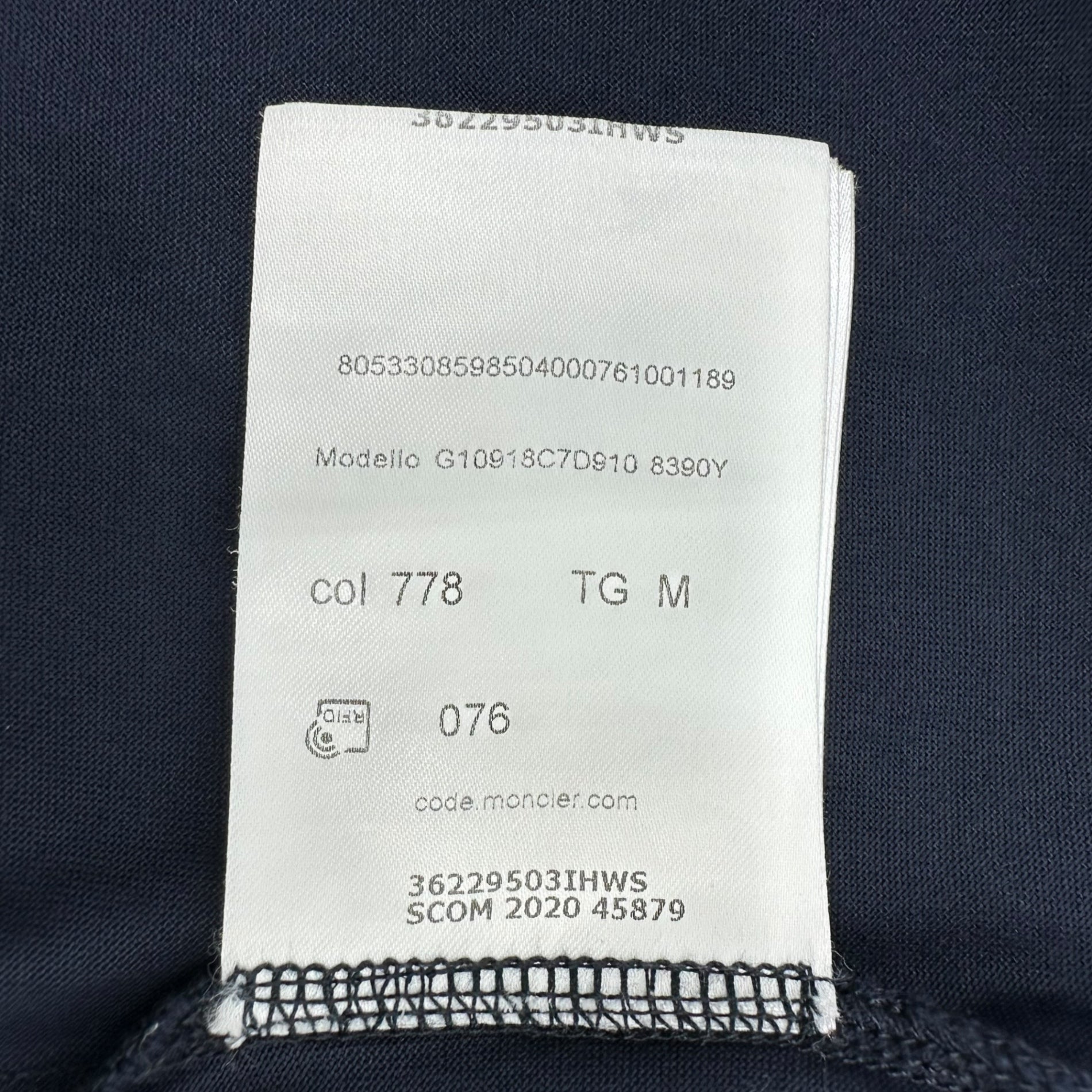 MONCLER(モンクレール) MONESTIER DE CLERMONT Rubber Logo Print T-Shirt ラバー ロゴ プリント Tシャツ G10918C7D910 M ネイビー ACROSS THE BOARD 半袖