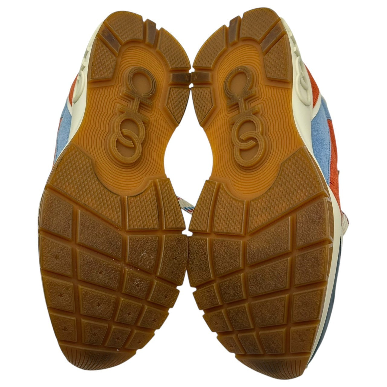 JIMMY CHOO(ジミーチュウ) RAINE スウェード レザー 厚底 スニーカー 40(25.5~26cm程度) オレンジ×ブルー