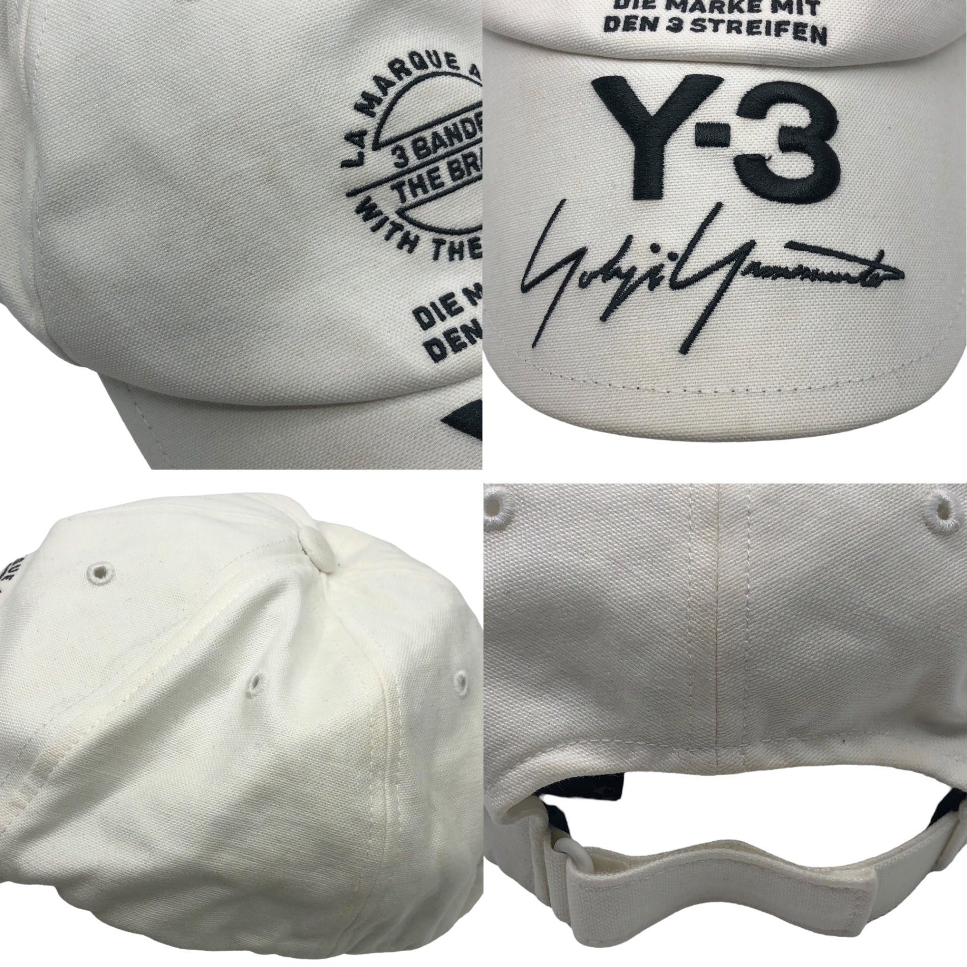 Y-3(ワイスリー) logo embroidery cap ロゴ 刺繍 キャップ CY3539 ホワイト 帽子