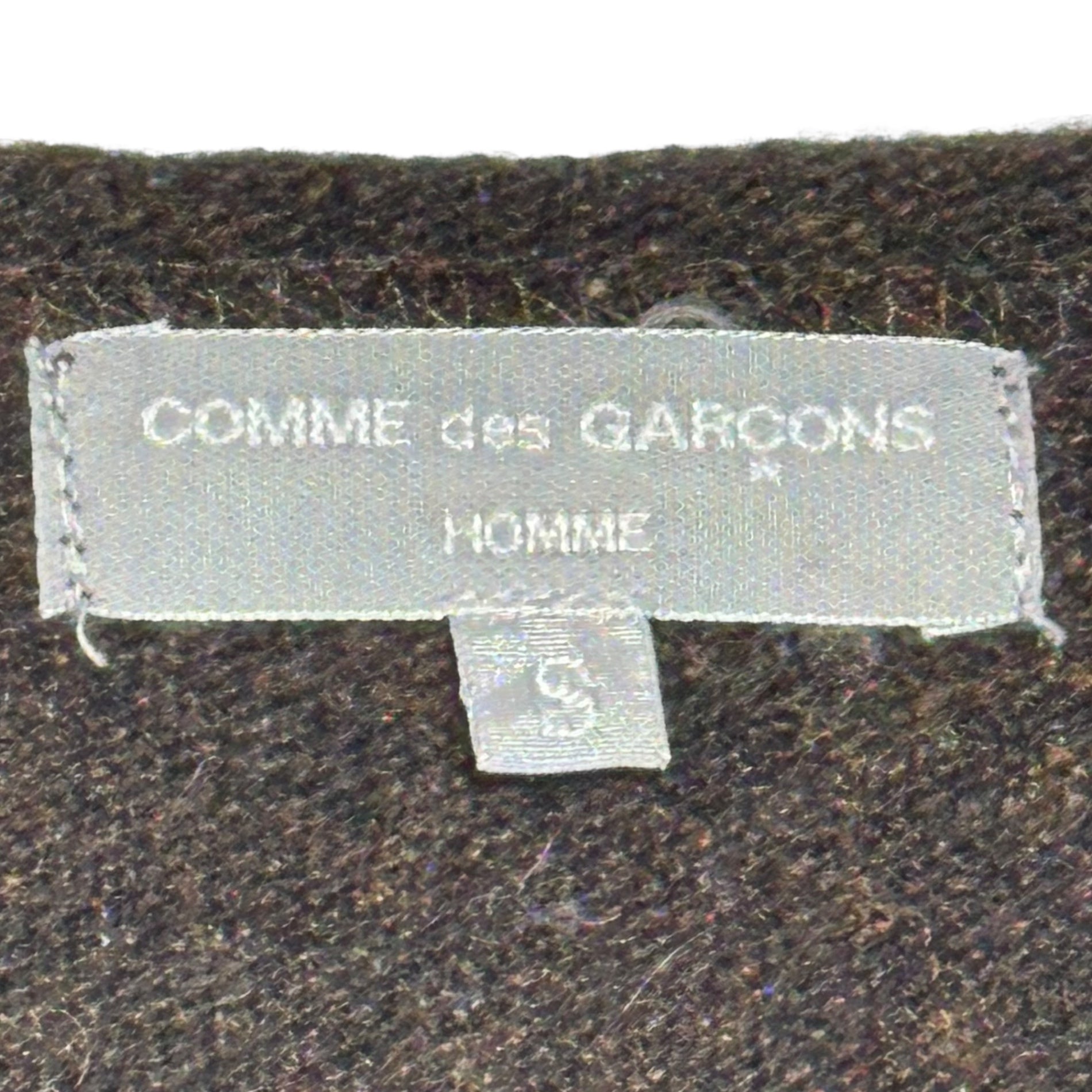 COMME des GARCONS HOMME(コムデギャルソンオム) 03AW V-neck wool nylon L/S knit Vネック ウール ナイロン 長袖 ニット HL-T008 S ダークブラウン AD2003 田中オム最終期