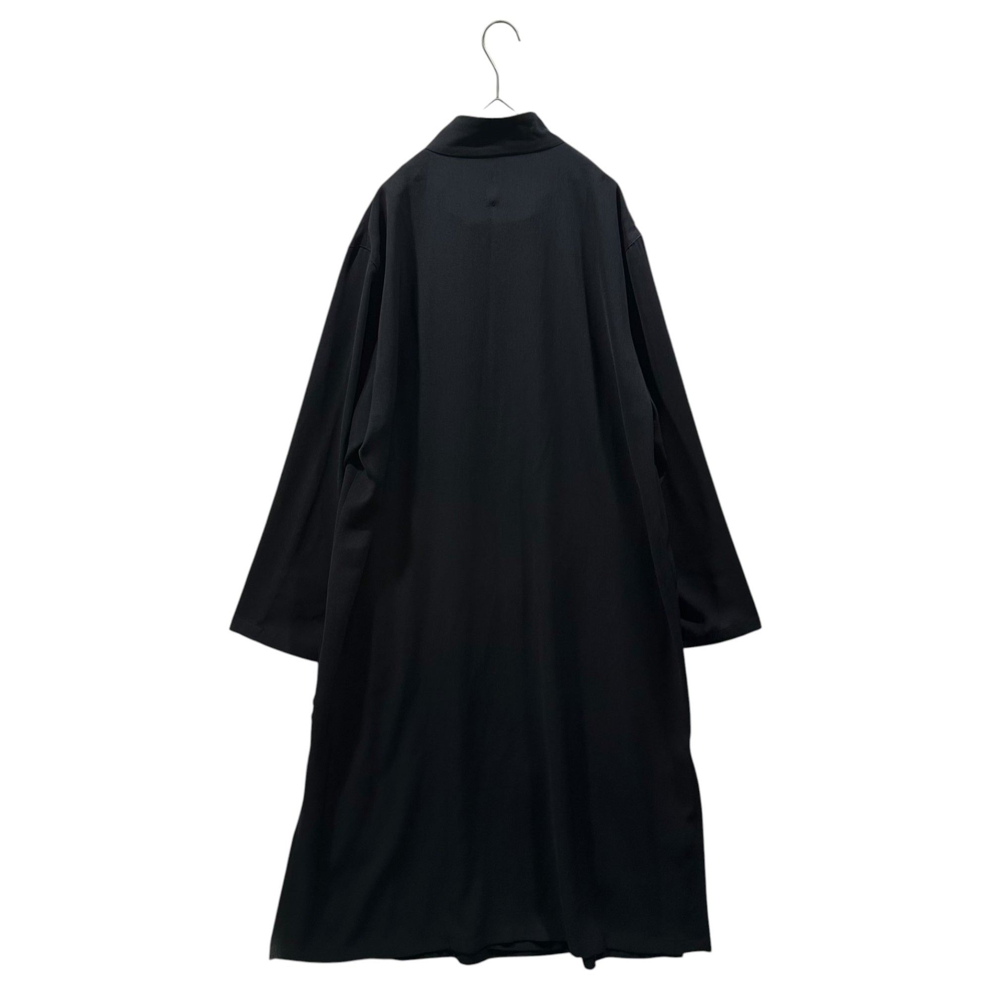 ISSEY MIYAKE(イッセイミヤケ) 2006SS Stand-Collar Side-Slit Maxi Coat スタンドカラー サイドスリット マキシ コート IM61FF032 2 ネイビー 00's ロング 薄手