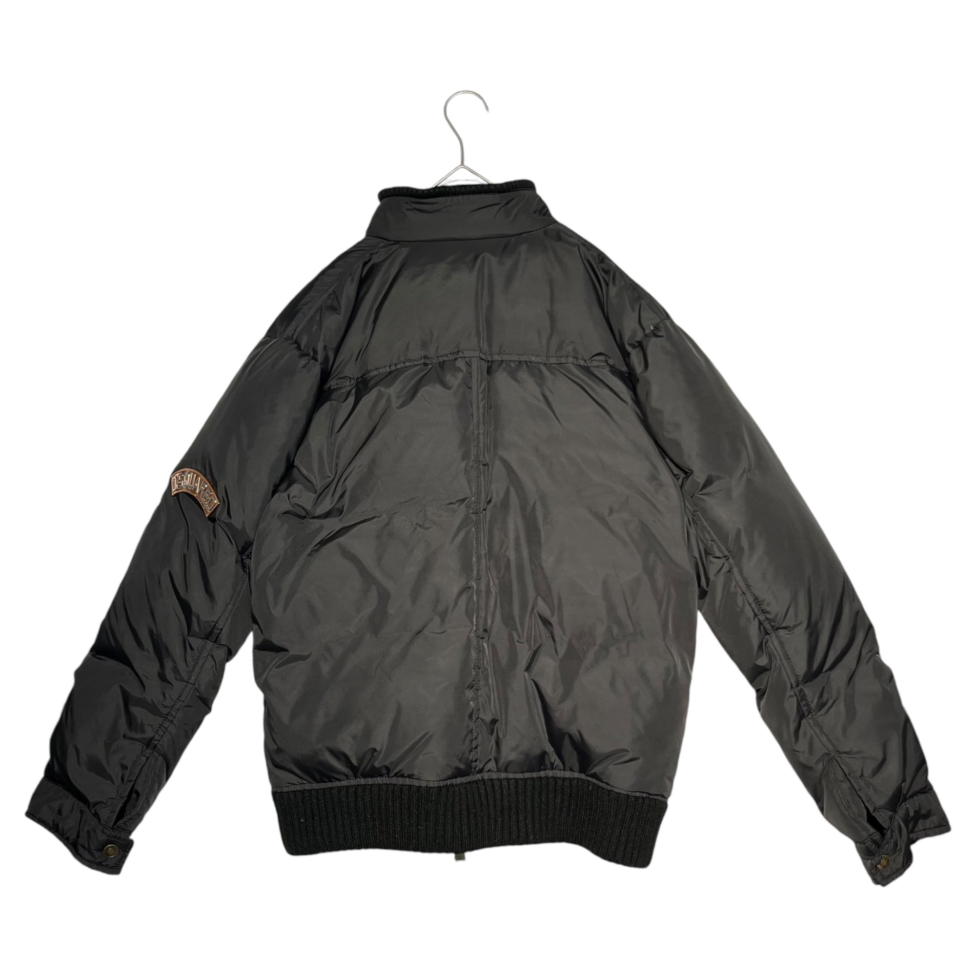 DSQUARED2(ディースクエアード) 00's 8 pocket down bomber jacket 8ポケット ダウン ボンバー ジャケット バイカー 46(M程度) ブラック Y2K テック アーカイブ