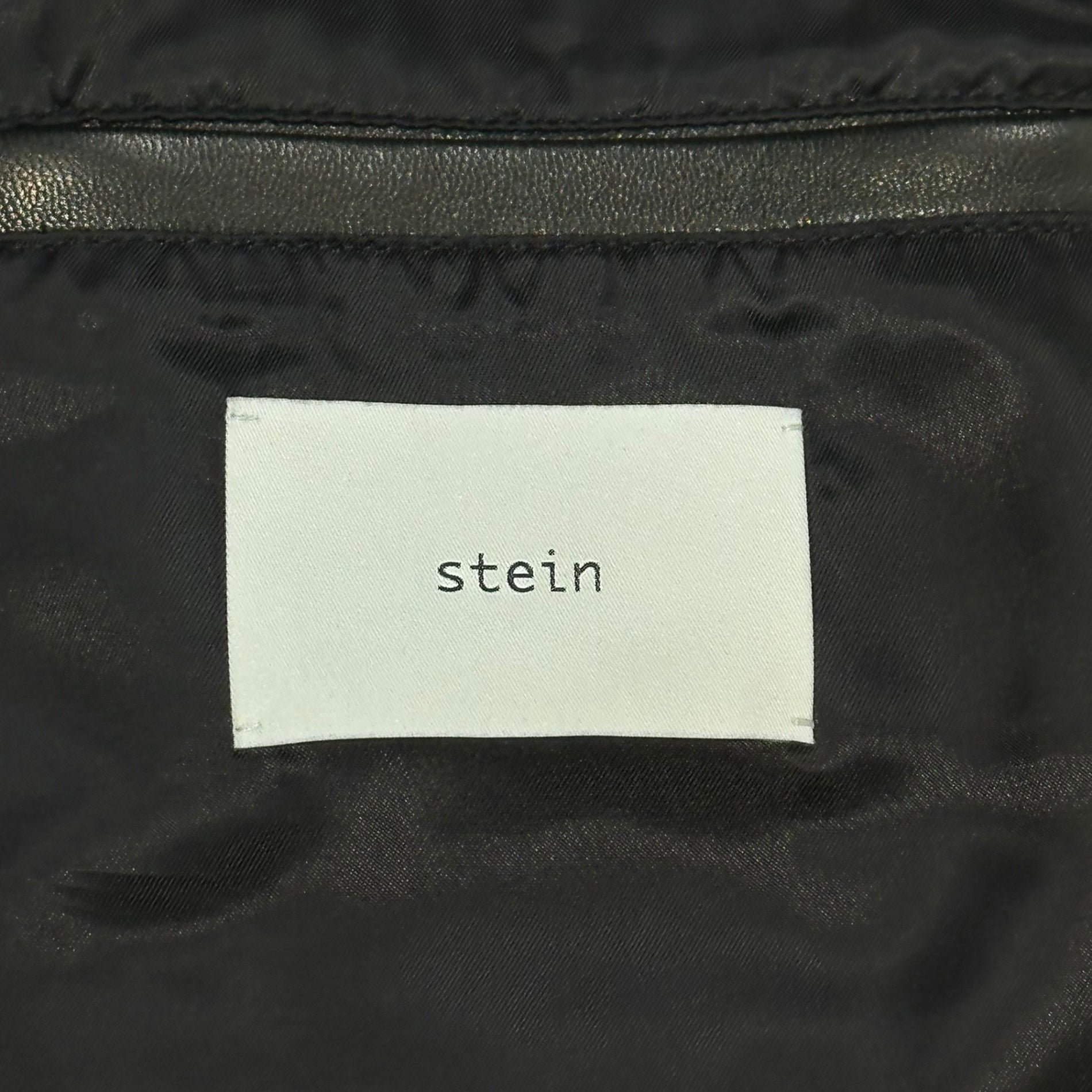 stein(シュタイン) leather drawstring jacket レザー ドローストリング ジャケット ジップアップ ST.493 S ブラック