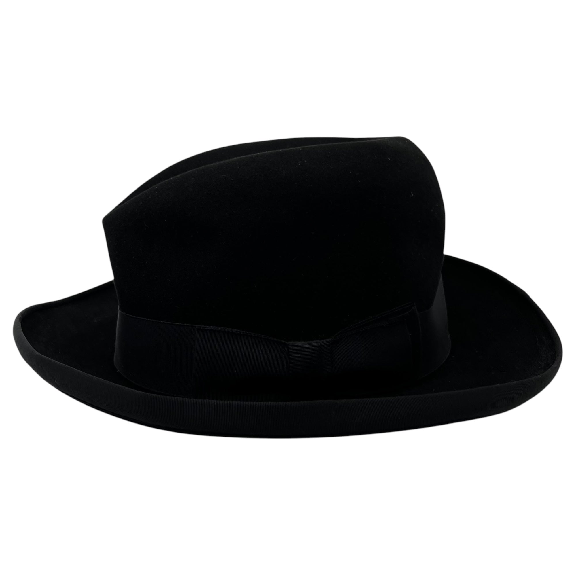 WEGENER(ウェゲナー) vintage federated felt hat ヴィンテージ 中折れ フェルト ハット ブラック