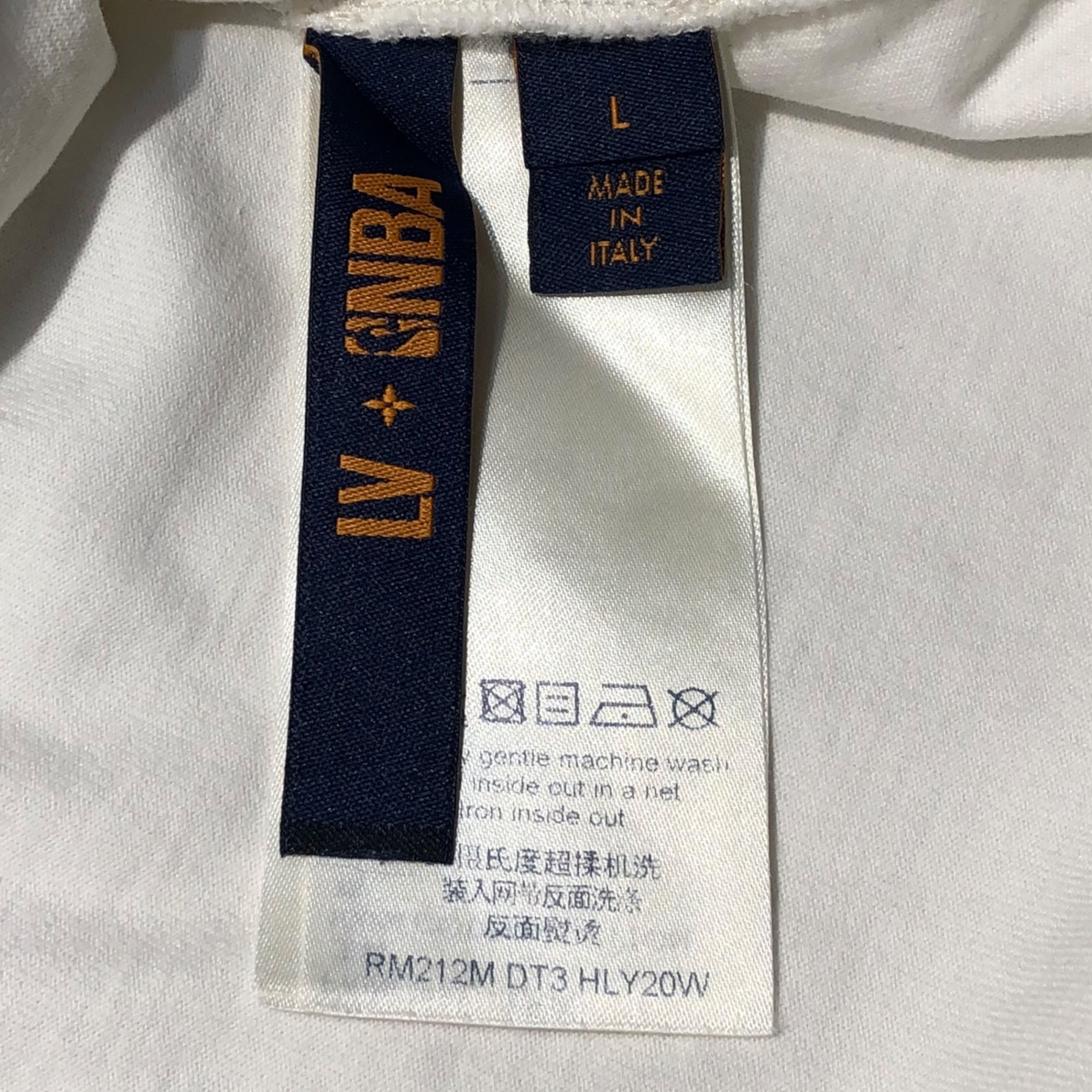 LOUIS VUITTON(ルイヴィトン) 21AW ×NBA BACK LETTER LV TEE バックレター Tシャツ RM212M DT3 HLY20W L ホワイト×マルチカラー