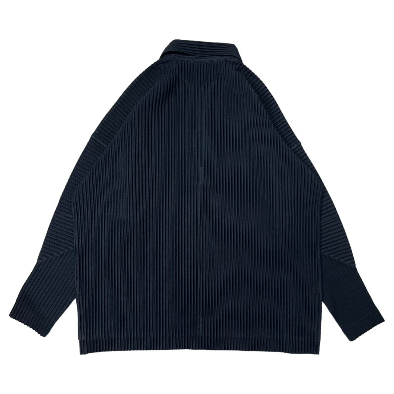 HOMME PLISSE ISSEY MIYAKE(オムプリッセイッセイミヤケ) HALF-ZIP PLEATS PULLOVER SHIRT ハーフジッププリーツプルオーバーシャツ HP13JM124 SIZE 2(M) ネイビー