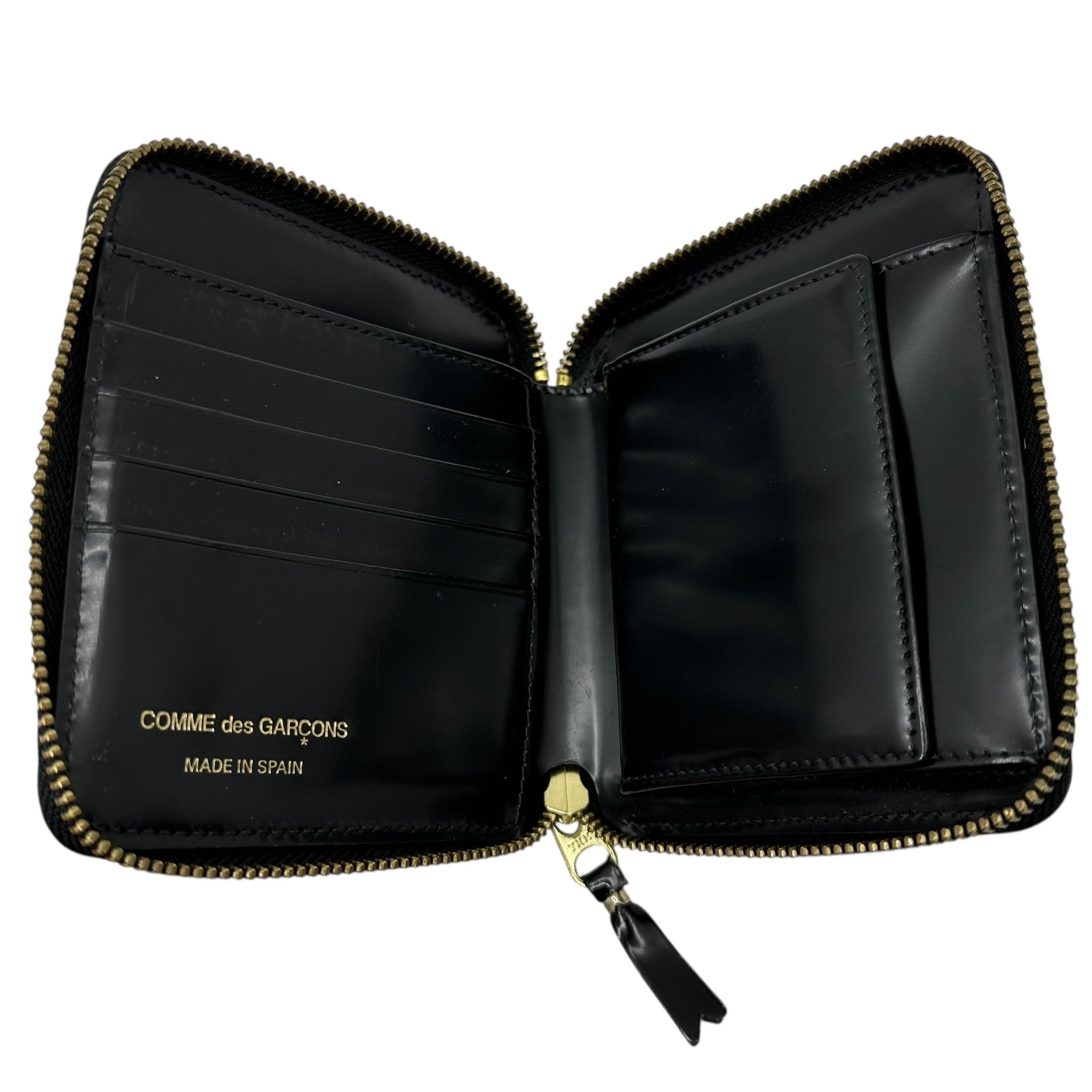 Wallet COMME des GARCONS(ウォレットコムデギャルソン) DOT EMBOSSED WALLET ドット エンボスド ウォレット コンパクト 二つ折り 財布 ブラック