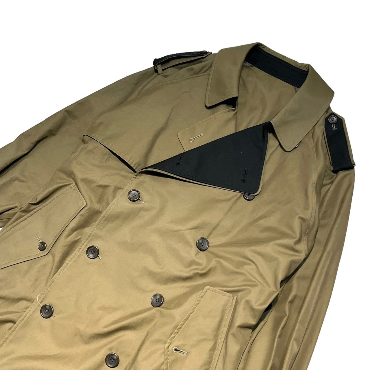 stein(シュタイン) OVERSIZED CONTRAST TRENCH COAT オーバーサイズド コントラスト トレンチコート ST.485 S ダークベージュ