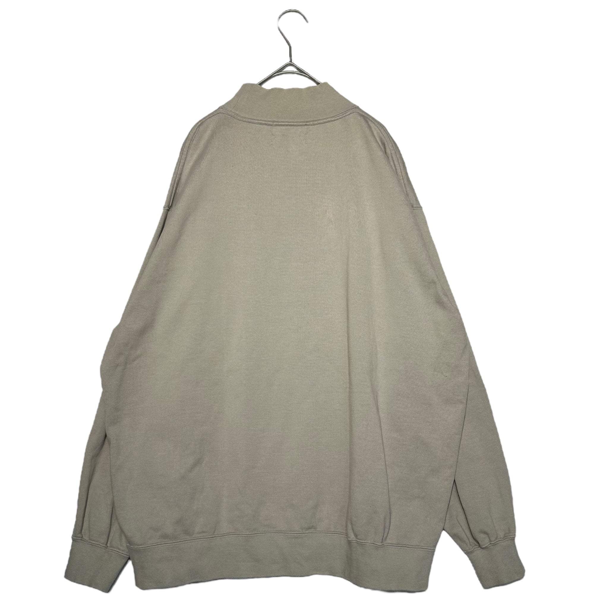 Graphpaper(グラフペーパー) Heavy Weight Mock Neck Hem Rib Tee ヘヴィーウェイト モック ネック 長袖 カットソー GM203-70114 1 グレー